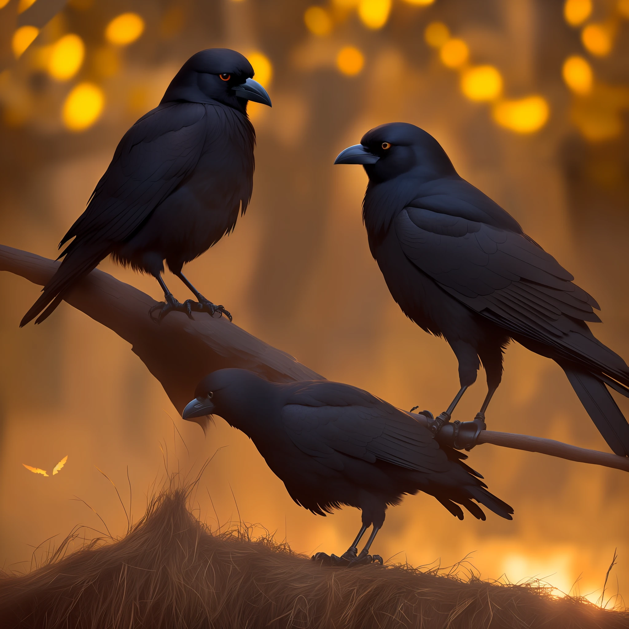 (high quality and ultra-detailed CG image, best illumination and shadow),(crow like scarecrow)