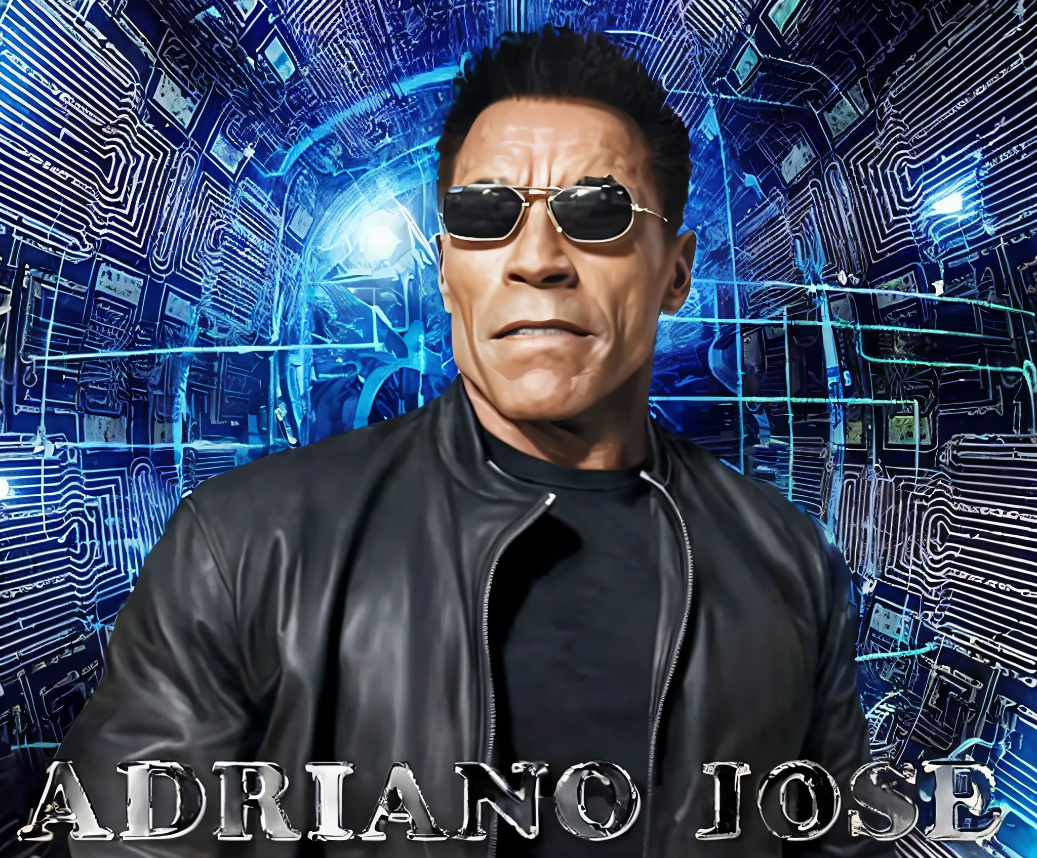 the best of the best, inspired by Schwarzenegger, inspired by Terminator, inspired by GTA San Andreas in Jenaro by Urrutia Olaran, by Joaquín Torres García without mustache or beard