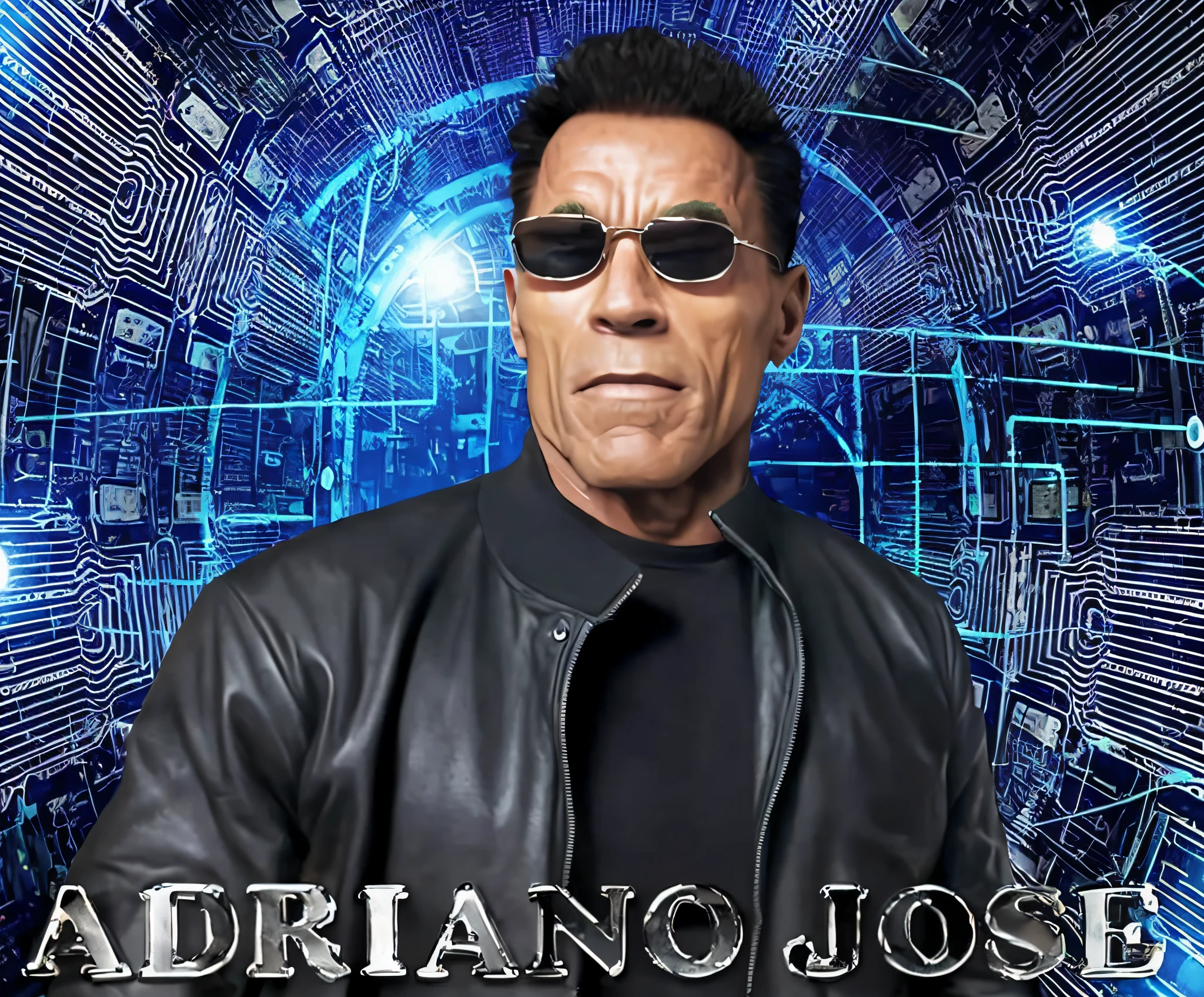 the best of the best, inspired by Schwarzenegger, inspired by Terminator, inspired by GTA San Andreas in Jenaro by Urrutia Olaran, by Joaquín Torres García without mustache or beard