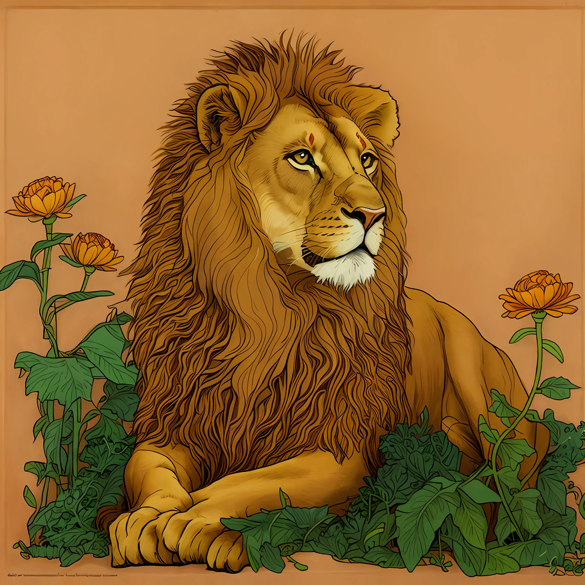 a brown lion