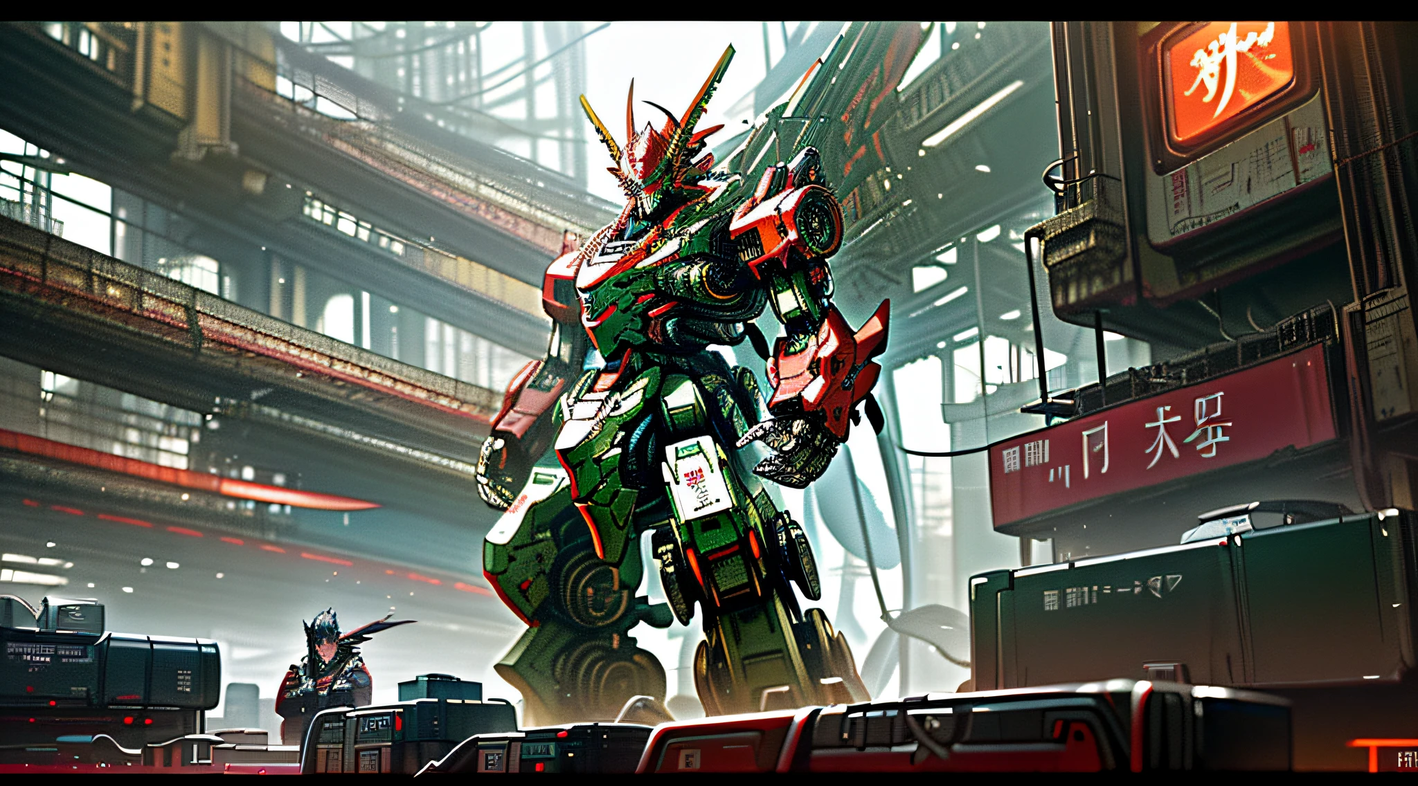((Mecha Dragon + Sci-Fi Dragon + Cyberpunk)), (Perfect Details + Ultimate Art), (Complex Mechanical Design + Film and Television + 8K)