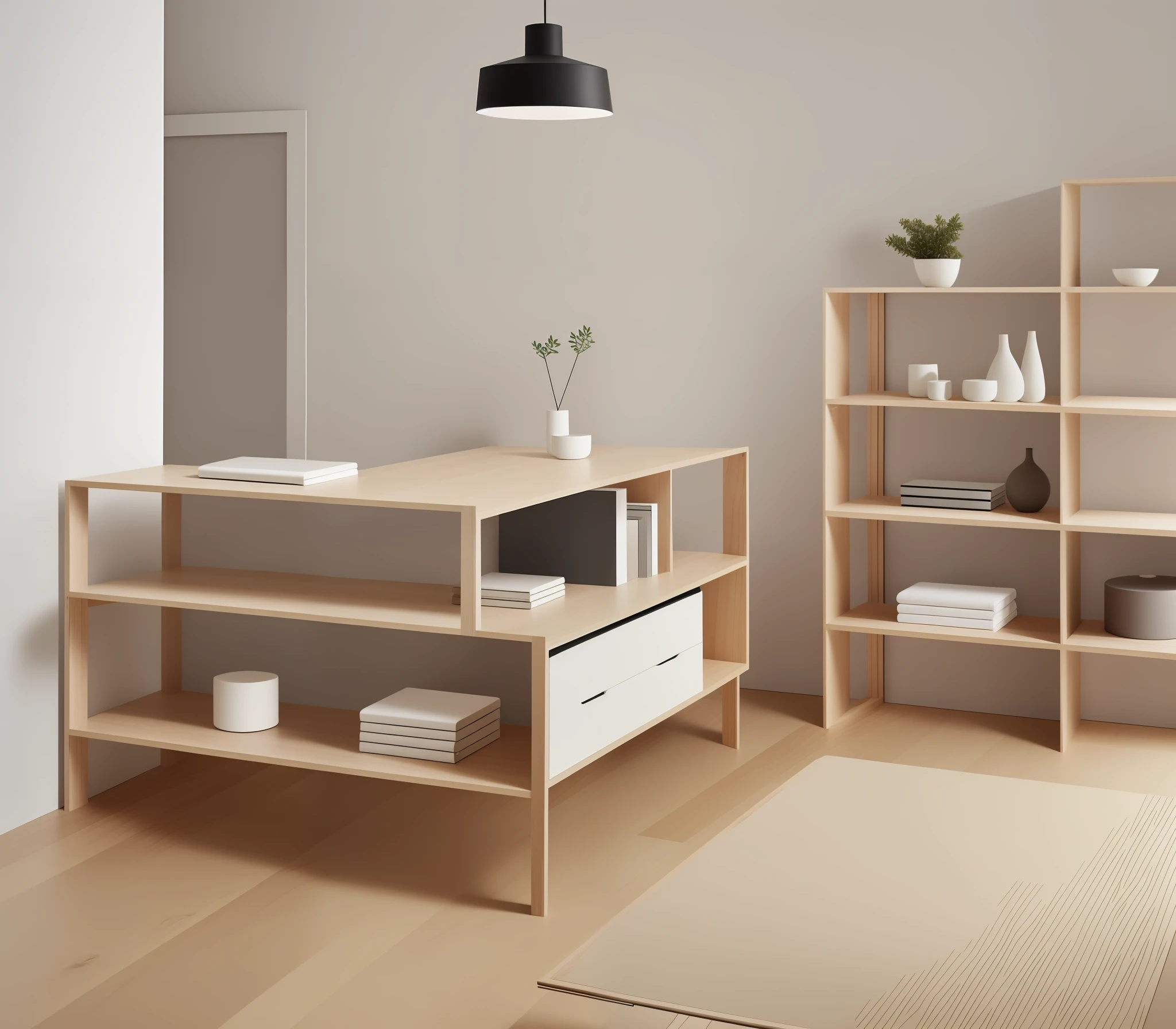 Create images like Wouddesign, Hay, Muuto, Karimokunewstandard, Nendo, inspired unique non-ordinary furnitures, shelves, lightcabinet, clothes hanger made of wood, each images contains 8 designs, must be unique, design that never seen at anywhere, non-ordinaly, unusual designs, best unique designs