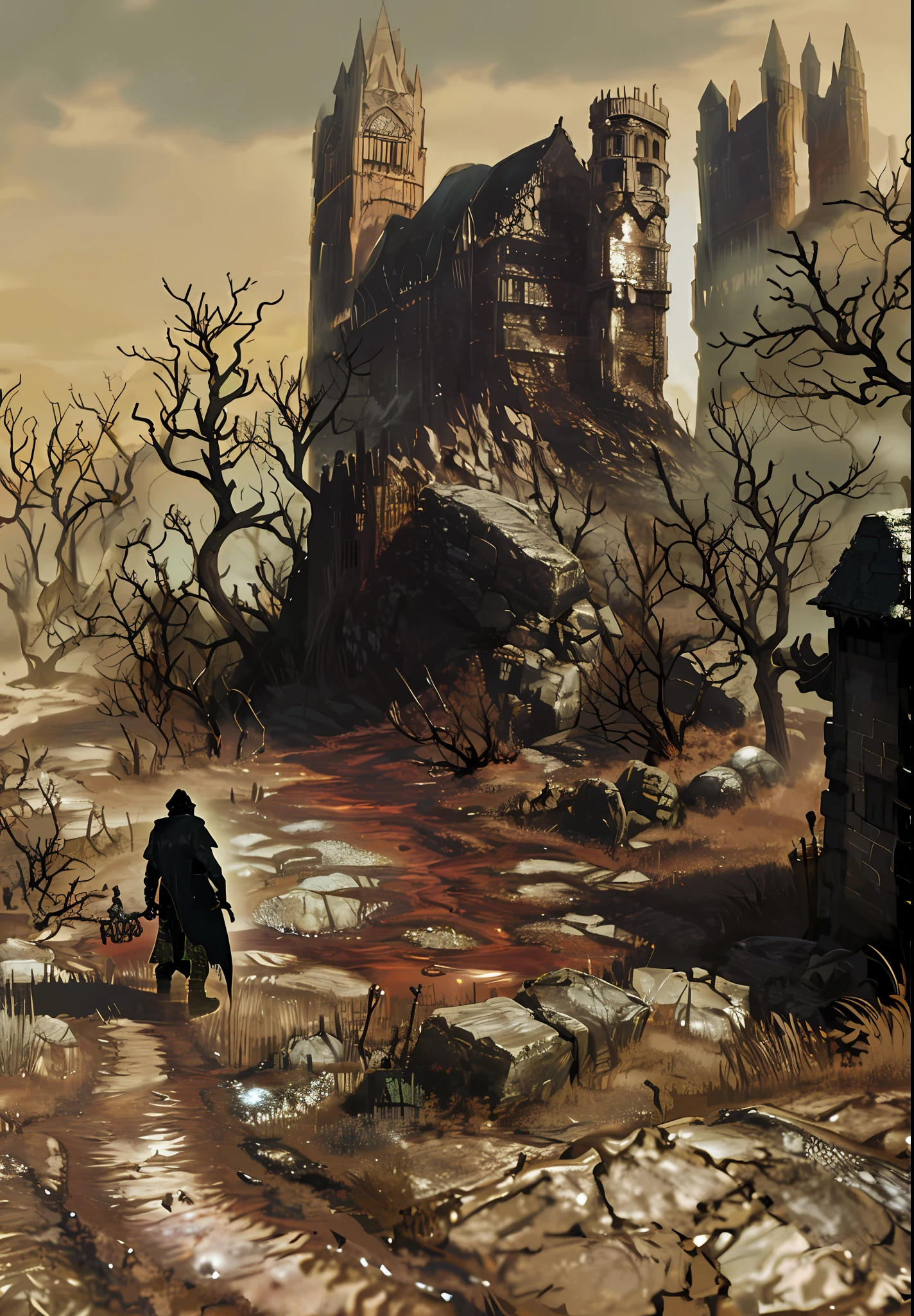 Bloodborne, docter: 1.5, monster, city: 1.1, 1men: 1.2, soil: 1.2 desert. Snake