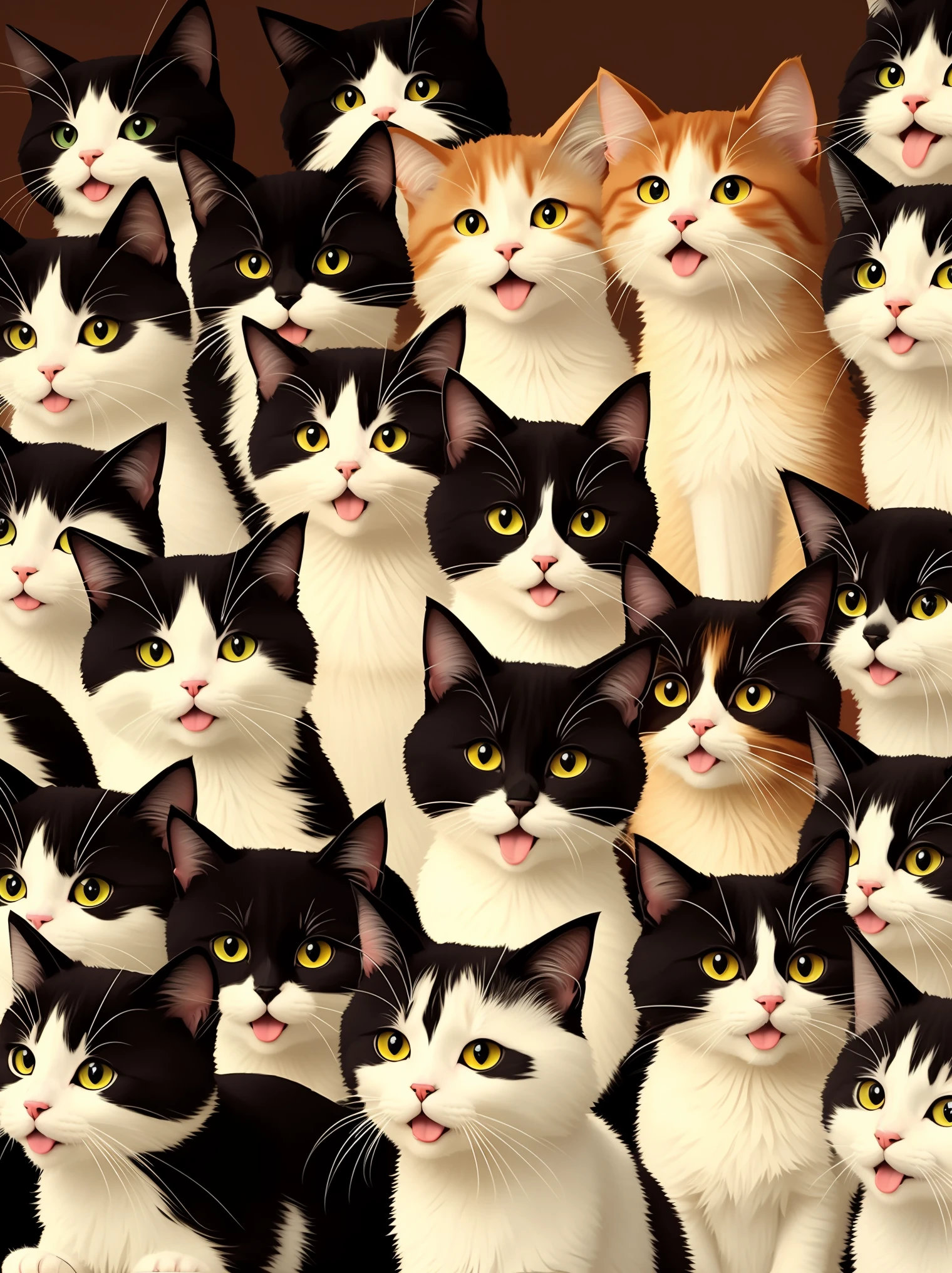 Singing cat choir