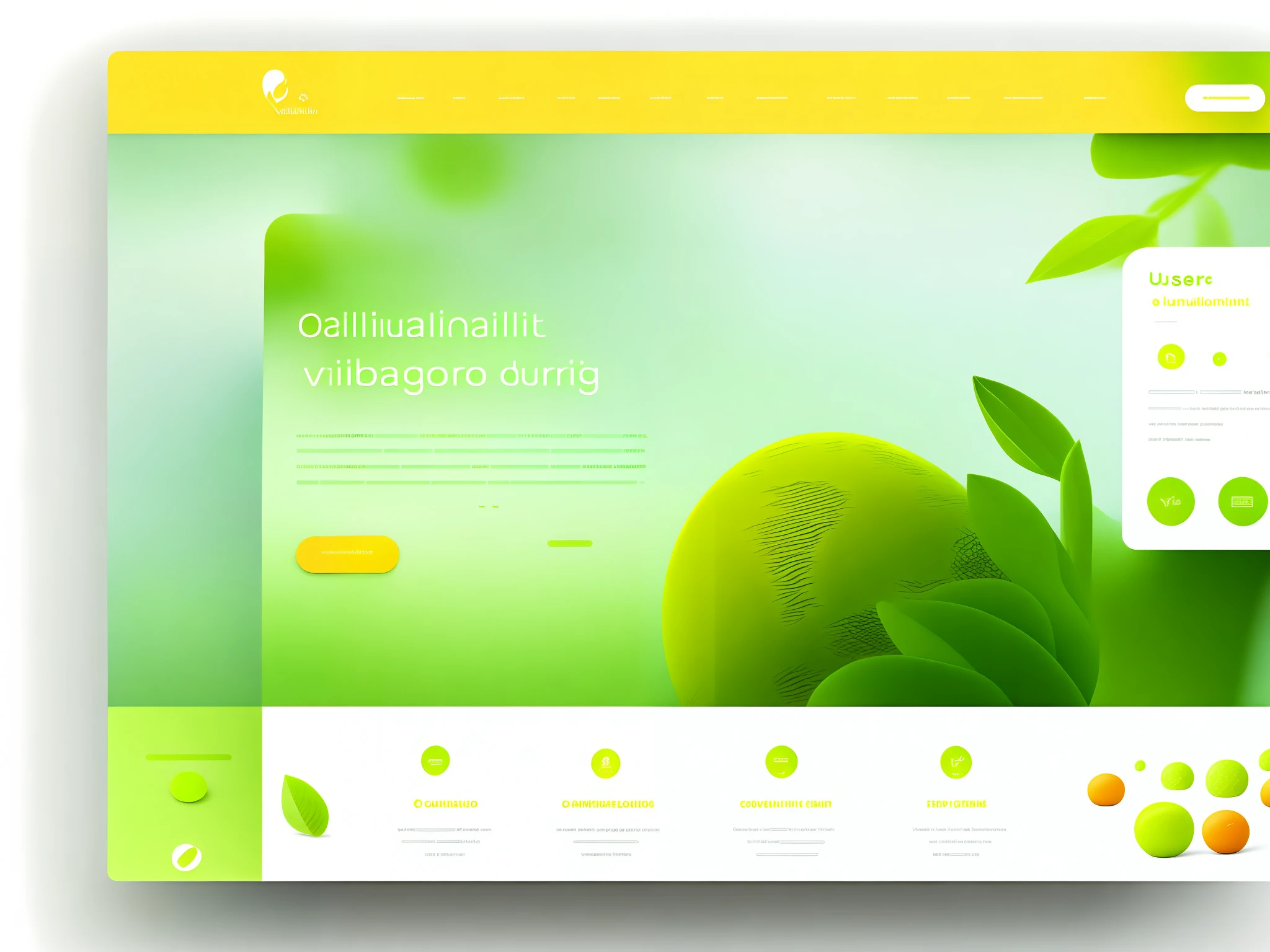 User interface design, web, vitalnutri