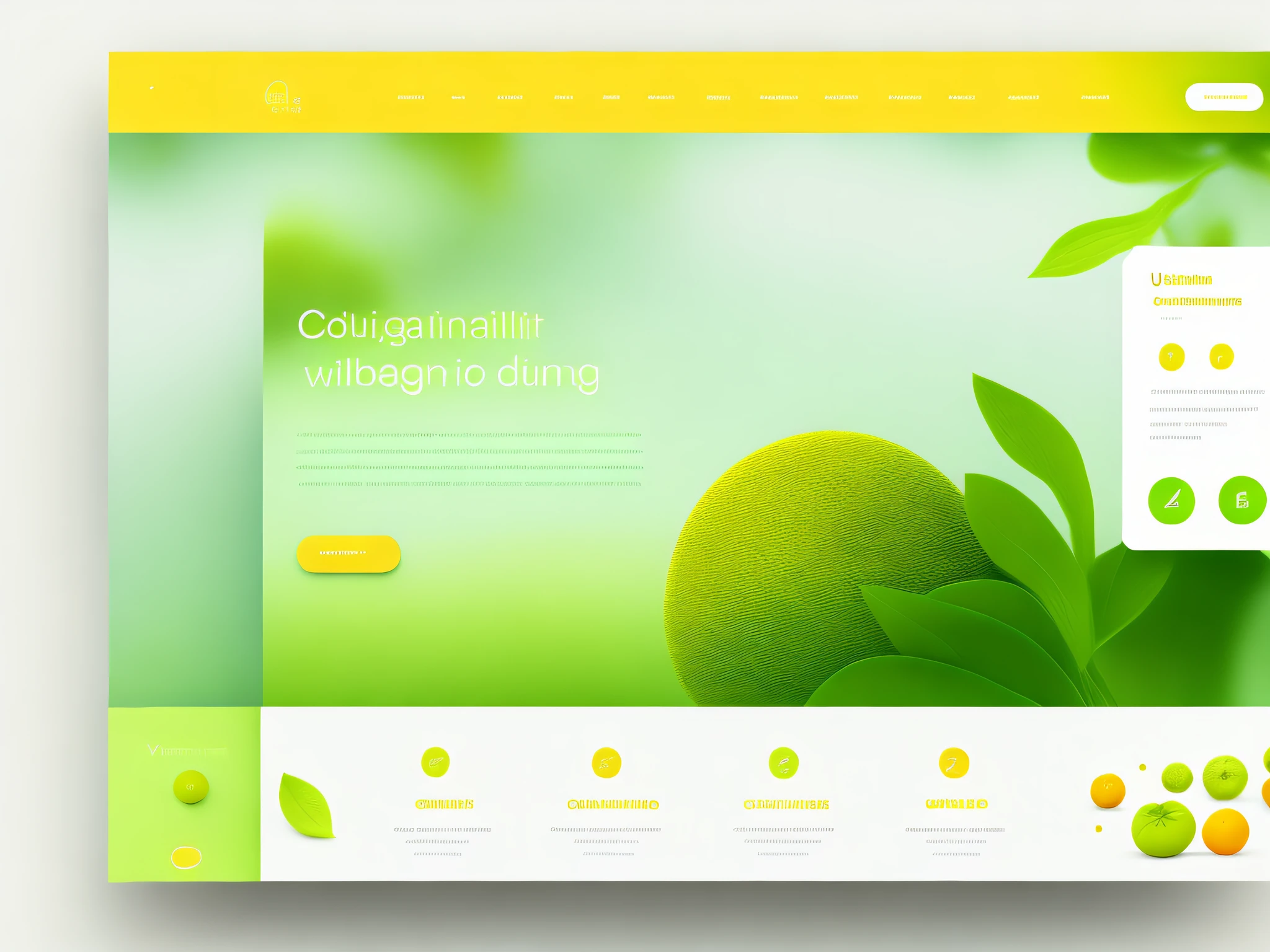 ((user interface design: 1.2),web), modern, clean, elegant, vibrant colors, flat design, striking typography, contrast of elements, intuitive visual, (vitalnutri:0.9), healthy, natural, fresh, functional, easy to use.