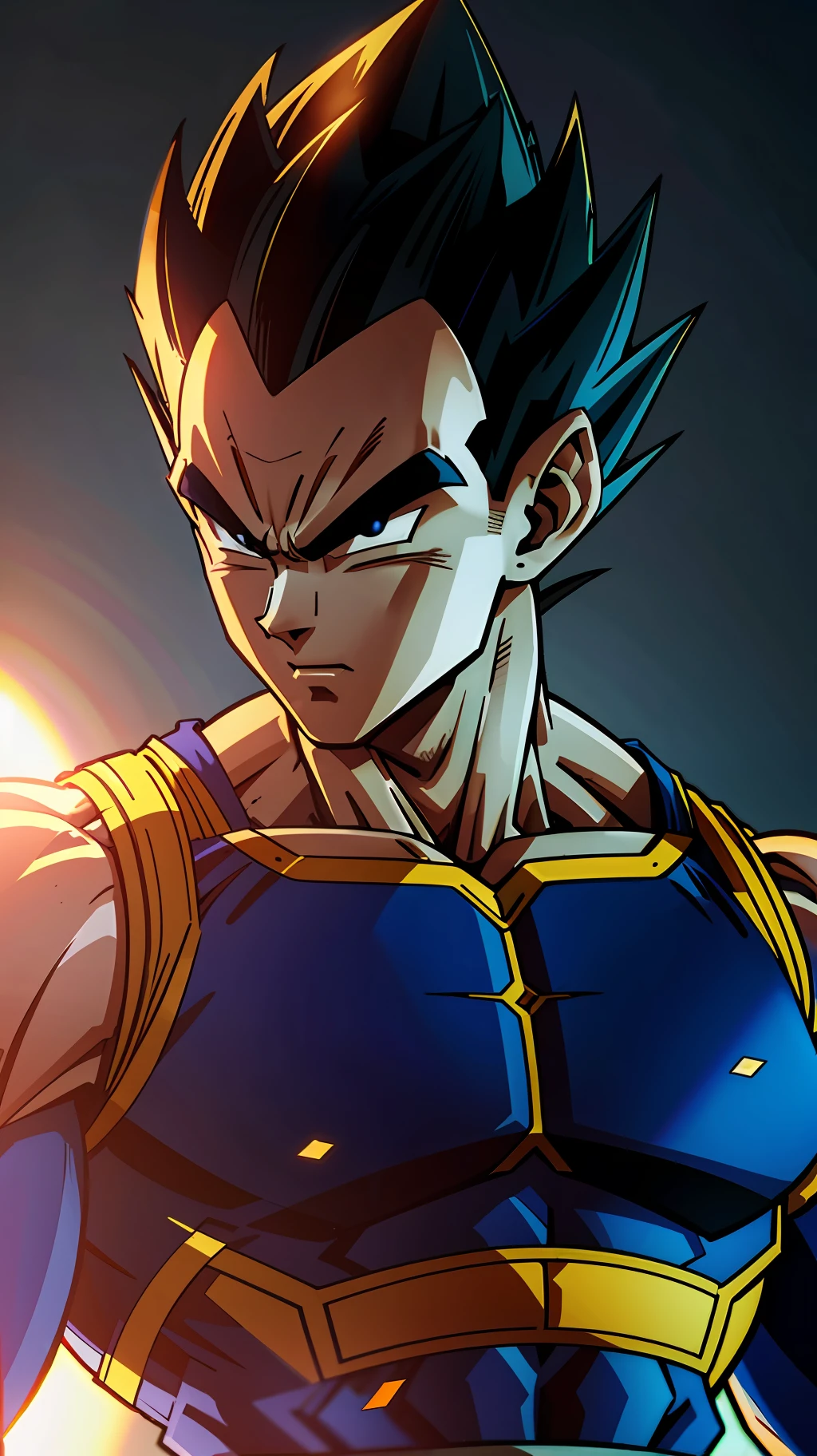 VEGETA Dragon Ball Super, muscular man,ultra detail, octane rendering, 16k,full body