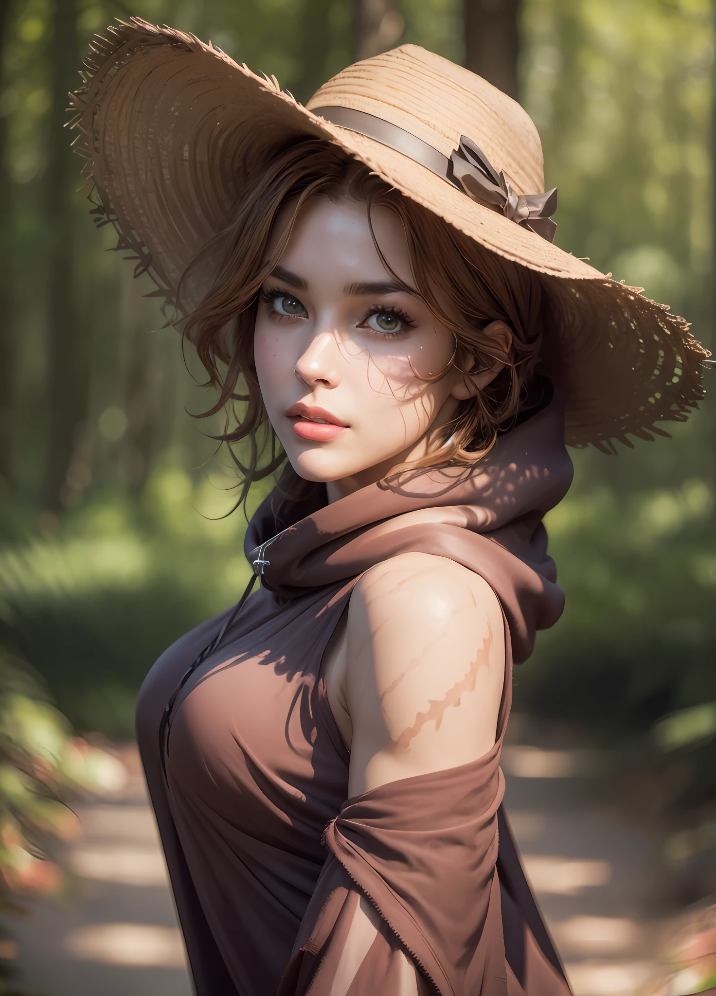 syphabelnades, hood, cover,, (masterpiece, best quality: 1.4), (modern day), (cowboy shot), 1girl, solo, pov, sfw, stunning girlfriend, (standing: 1.1), dynamic pose, heart-shaped face, elegant face, beautiful face, highly detailed face, highly detailed skin, skin pores, subsurface spreading, realistic pupils, medium chest, looking at the viewer, full face blush, full lips, Full body swimming in a shadowy forest with displays, depth of field, atmospheric perspective, volumetric lighting, sharp focus, absurdities, realistic proportions, good anatomy, full body showing, seductive, (realistic, hyperrealistic: 1.4), 16k hdr,