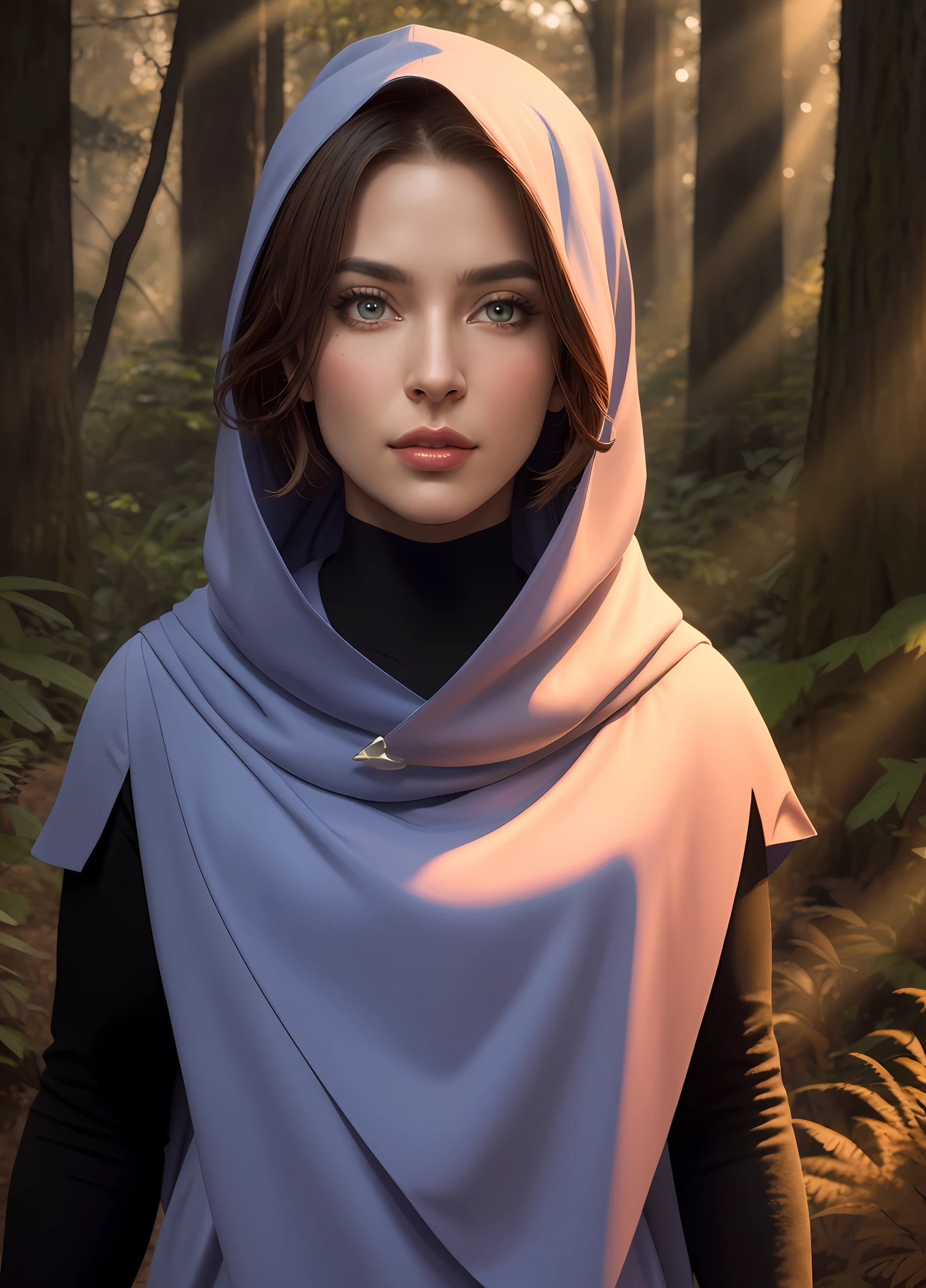 syphabelnades, light blue hood, cover ,, (masterpiece, best quality: 1.4), (modern days), (cowboy shot), 1girl, solo, pov, sfw, stunning girlfriend, (standing: 1.1), dynamic pose, heart-shaped face, elegant face, beautiful face, highly detailed face, highly detailed skin, skin pores, subsuperficial spreading, realistic pupils, medium chest, looking at the viewer, full face blush, full lips,full body walking in a shadowy forest with many shows in the background, depth of field, atmospheric perspective, volumetric lighting, sharp focus, absurdities, realistic proportions, good anatomy, full body showing, seductive, (realistic, hyperrealistic: 1.4), 16k hdr,
