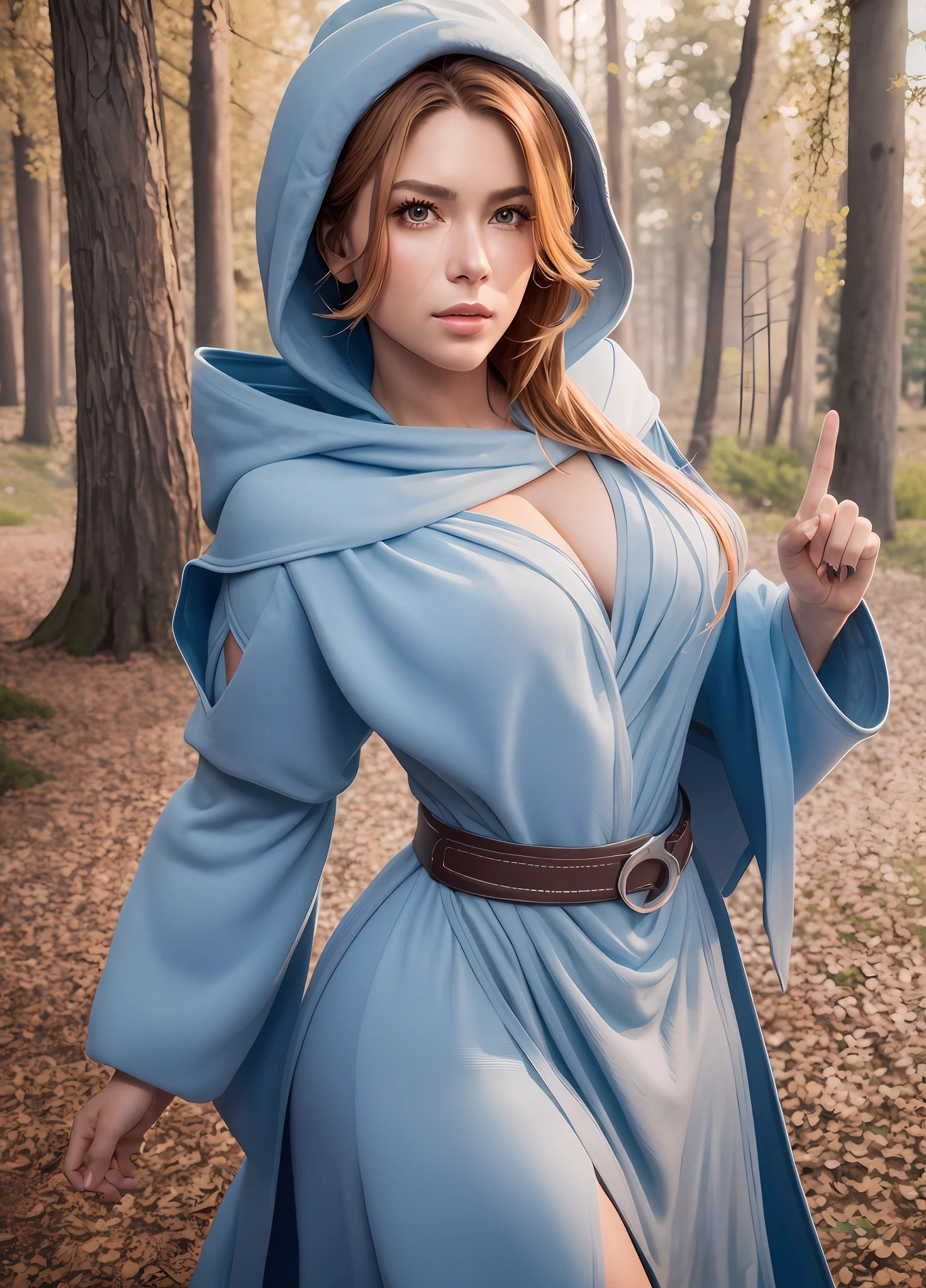 syphabelnades, light blue hood, cover ,, (masterpiece, best quality: 1.4), (modern days), (cowboy shot), 1girl, solo, pov, sfw, stunning girlfriend, (standing: 1.1), dynamic pose, heart-shaped face, elegant face, beautiful face, highly detailed face, highly detailed skin, skin pores, subsuperficial spreading, realistic pupils, medium chest, looking at the viewer, full face blush, full lips,full body walking in a shadowy forest with many shows in the background, depth of field, atmospheric perspective, volumetric lighting, sharp focus, absurdities, realistic proportions, good anatomy, full body showing, seductive, (realistic, hyperrealistic: 1.4), 16k hdr,