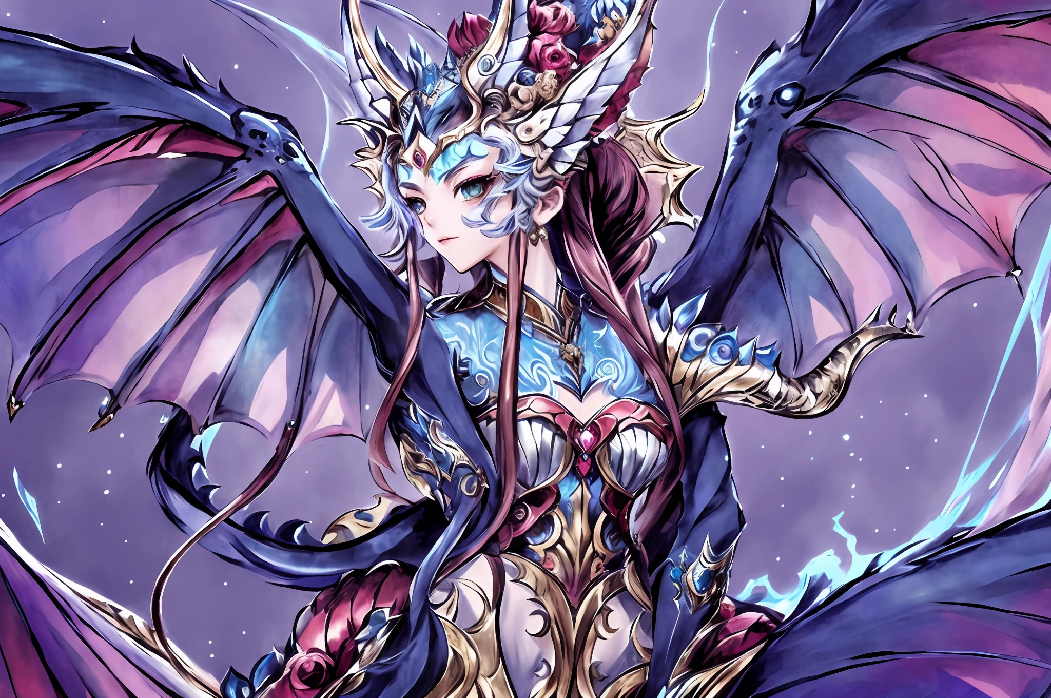 a close up of a woman with a dragon on her head, highly detailed exquisite fanart, detailed digital anime art, dragon girl, anime fantasy illustration, detailed anime art, detailed fanart, high detailed official artwork, the dragon girl portrait, anime fantasy artwork, detailed anime artwork, female lord of change, ((a beautiful fantasy empress)), hyperdetailed fantasy character, dragon queen