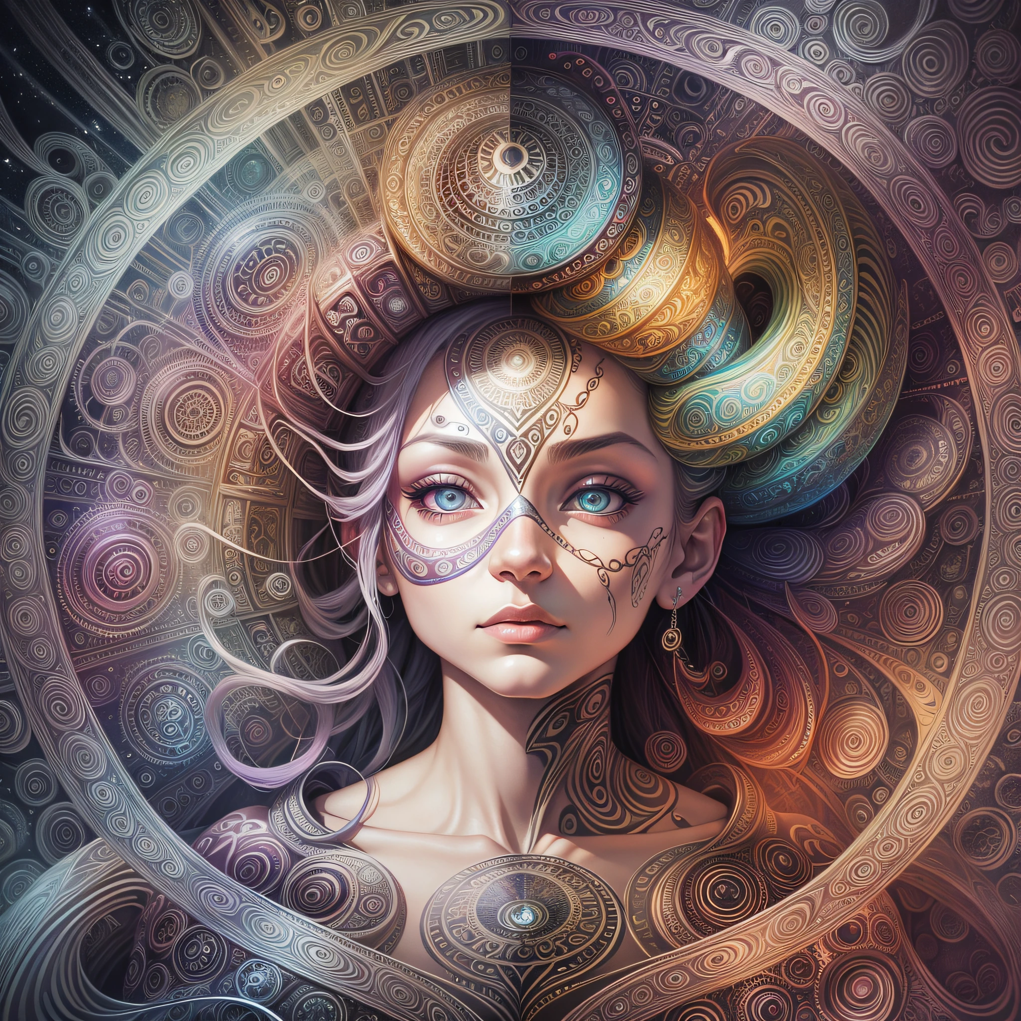 creates works similar to those of Alex Grey --auto --s2