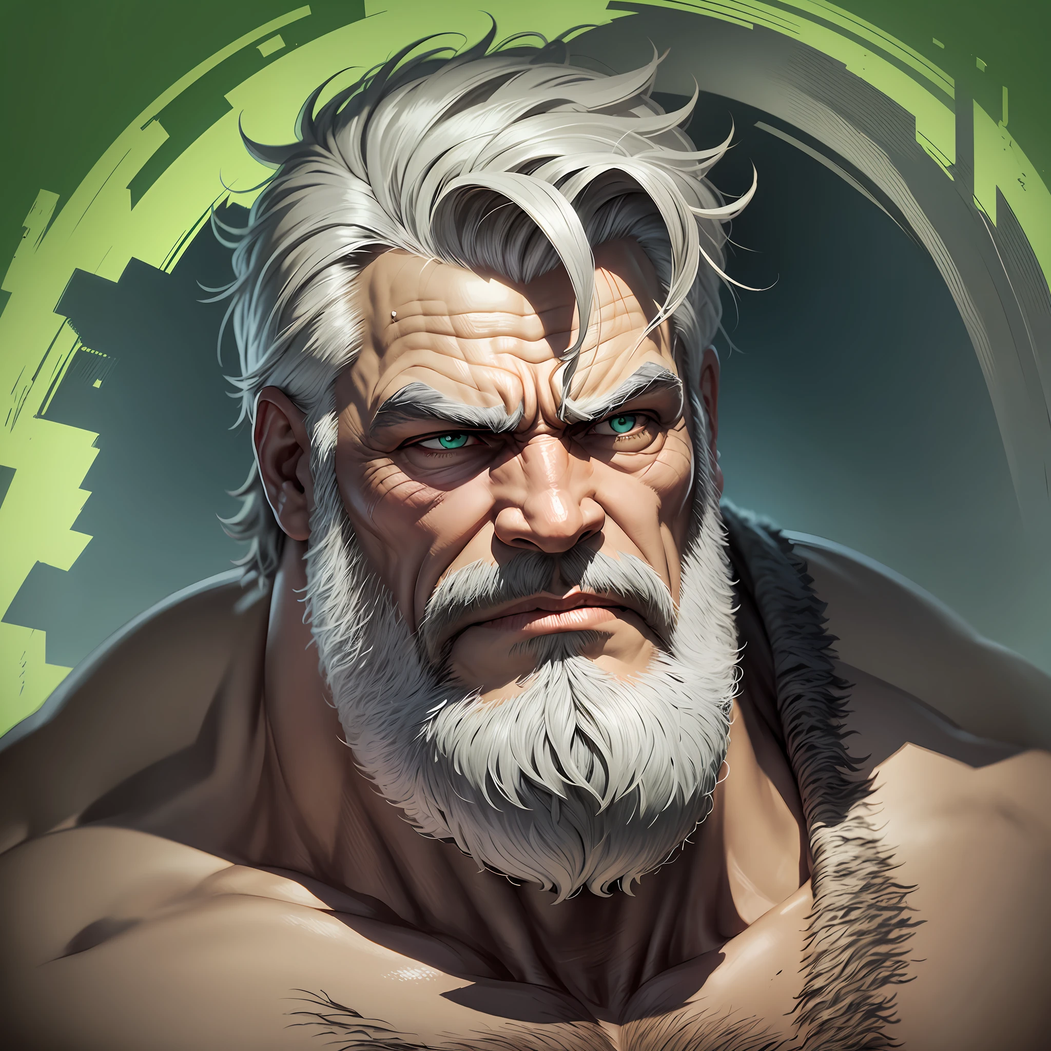 the amazing Hulk with gray hair and beard --auto --s2