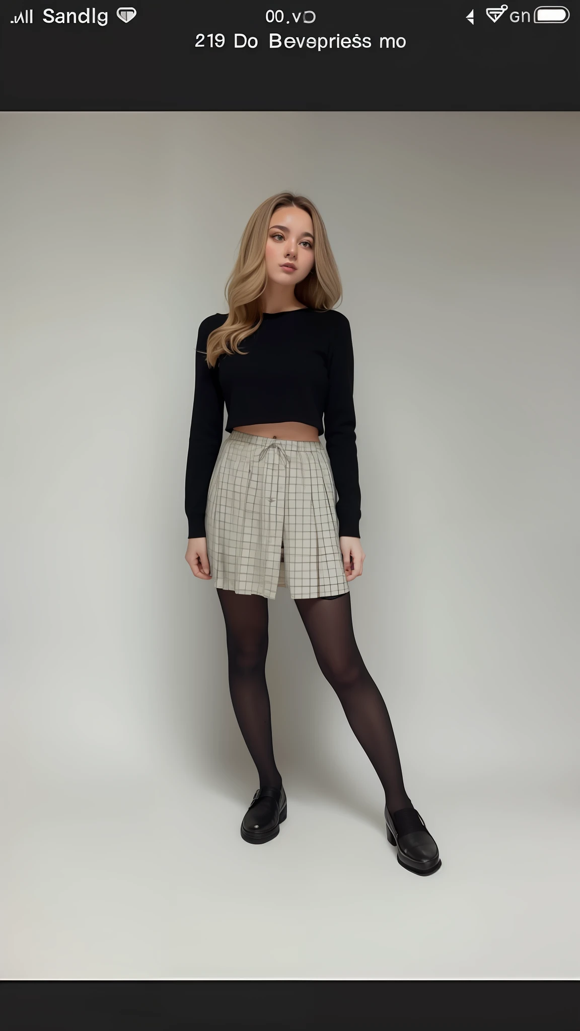 Arafed woman in black bra and plaid panties posing for photo, plaid panties, very short panties, short panties, black high waist panties, short sturdy woman, in panties and bra, detailed plaid panties, cute young lady, pleated bra, bra and mini panties, short black panties