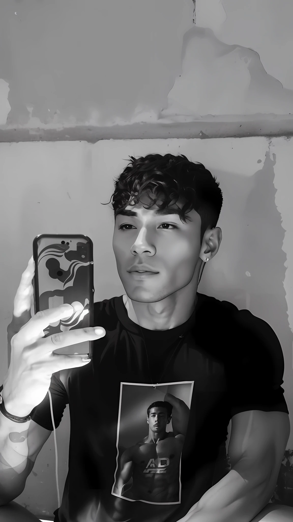 arafed man with short hair and no shirt standing next to a wall, lean man with light tan skin, chiseled abs, sweaty abs, shirtless, beautiful handsome body, attractive body, model with attractive body, strong masculine features, with abs, handsome male, prefect body, fitness model, sexy masculine