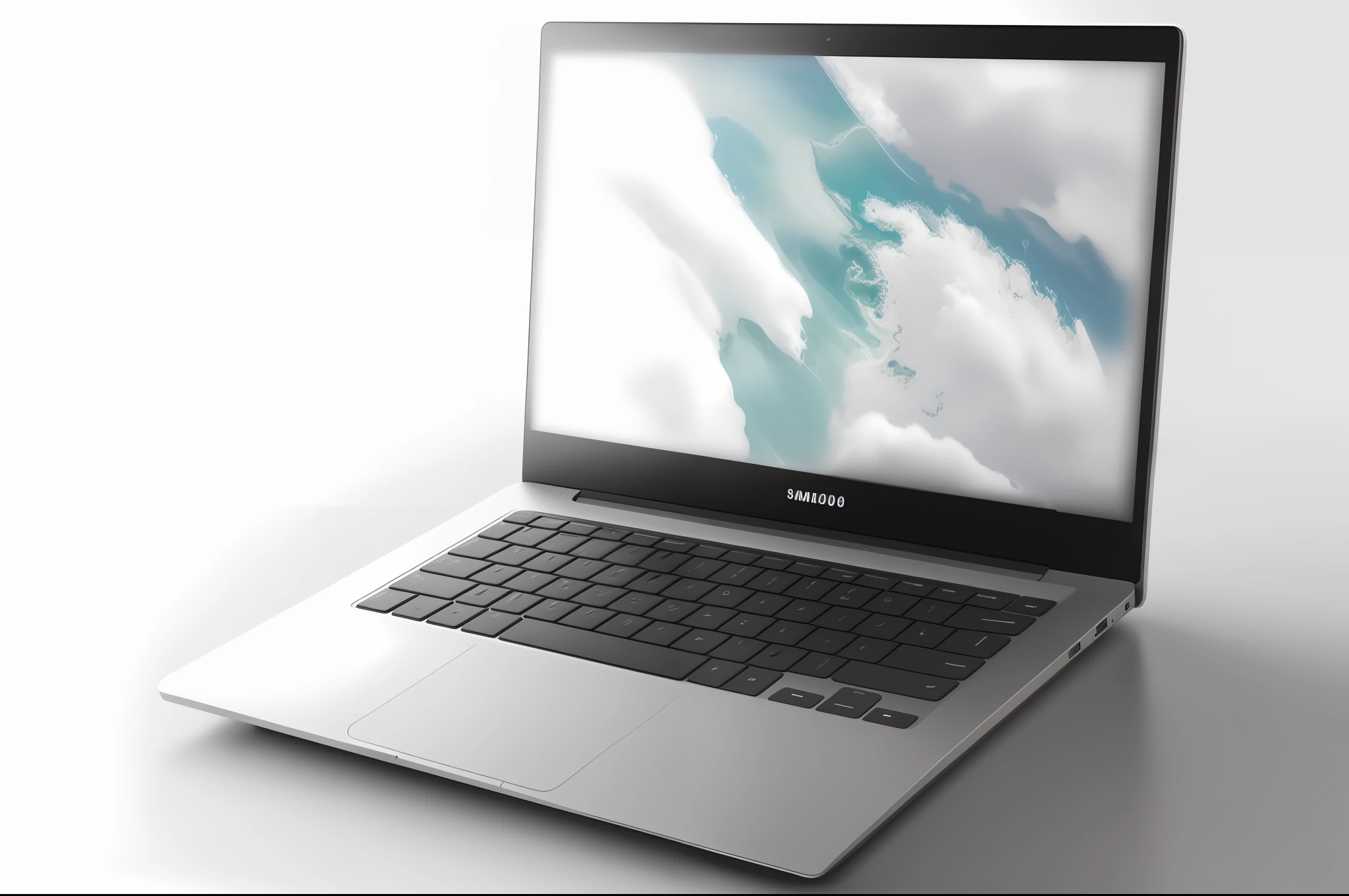 a close up of a laptop computer on a white surface, 4 k - h 6 4 0, mid-view, ƒ/5.0, galaxy, high rendering, - h 8 5 0 - w 6 0 0, full - view, xf iq 4, xf iq4, h 640, h 6 4 0, laptops