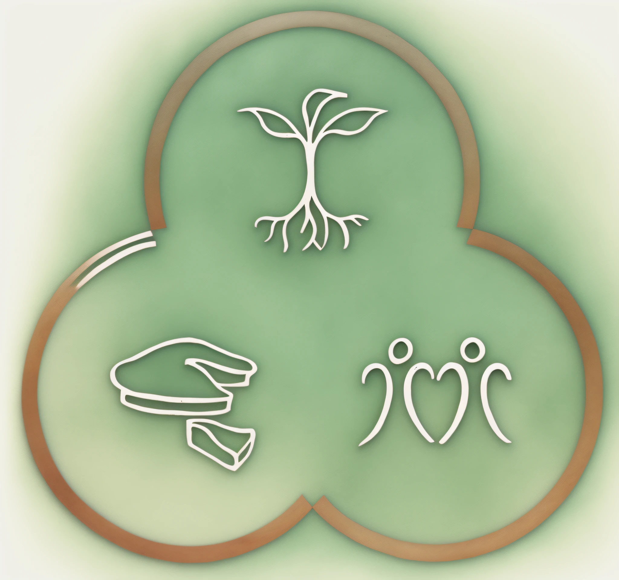 a close up of a vennuous circle with a tree and people, permaculture, tree of life seed of doubt, good graphic, middle centered, artistic depiction, thriving ecosystem, exploitable image, centered in image, centered in picture, centred, insibidi symbols, effective altruism, drawn hand image, compassionate, nature unity, center focused , more nature, more elements, aquarela, blank-background, mystic colors