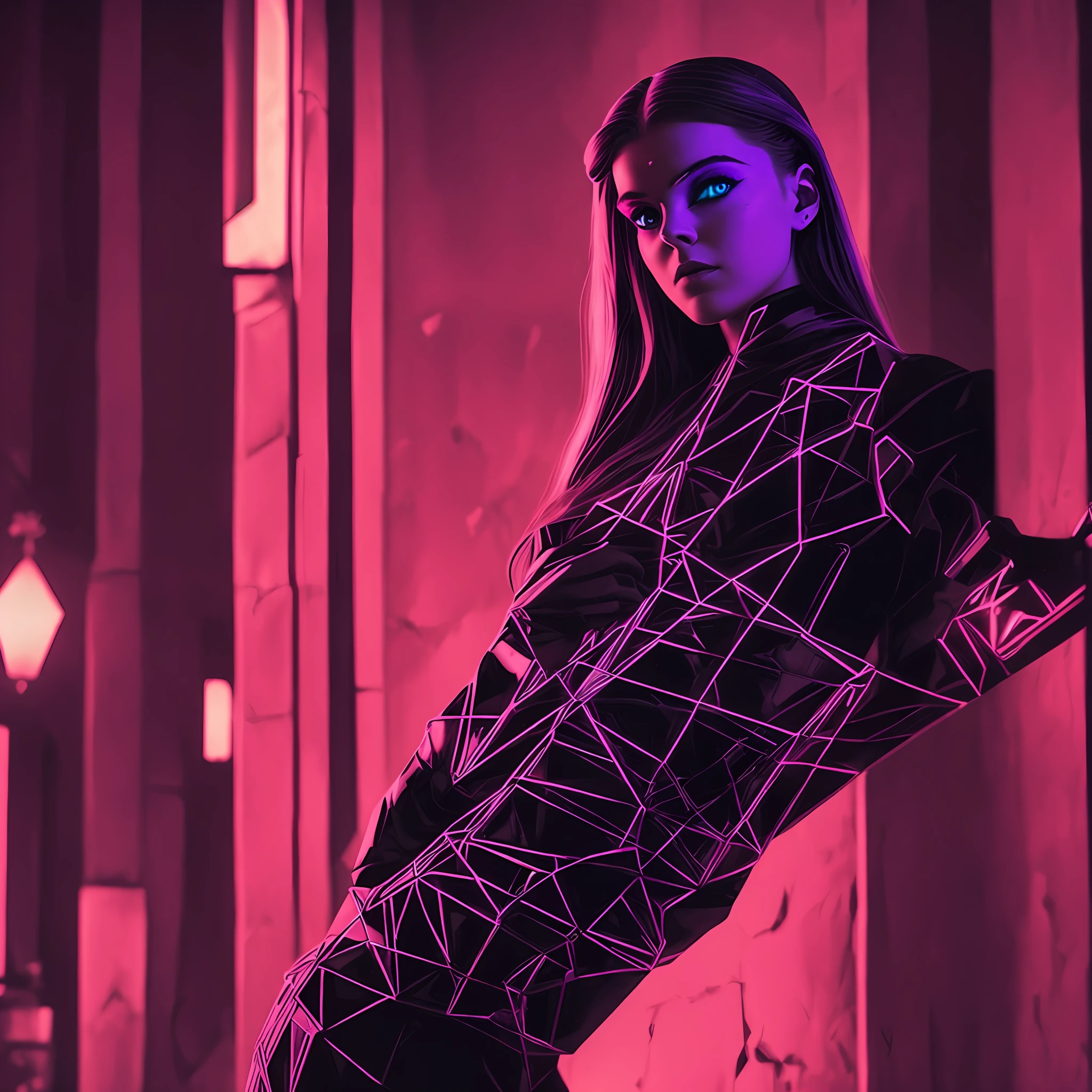 (high quality), (dark), (neon) demon in a medieval city --auto --s2
