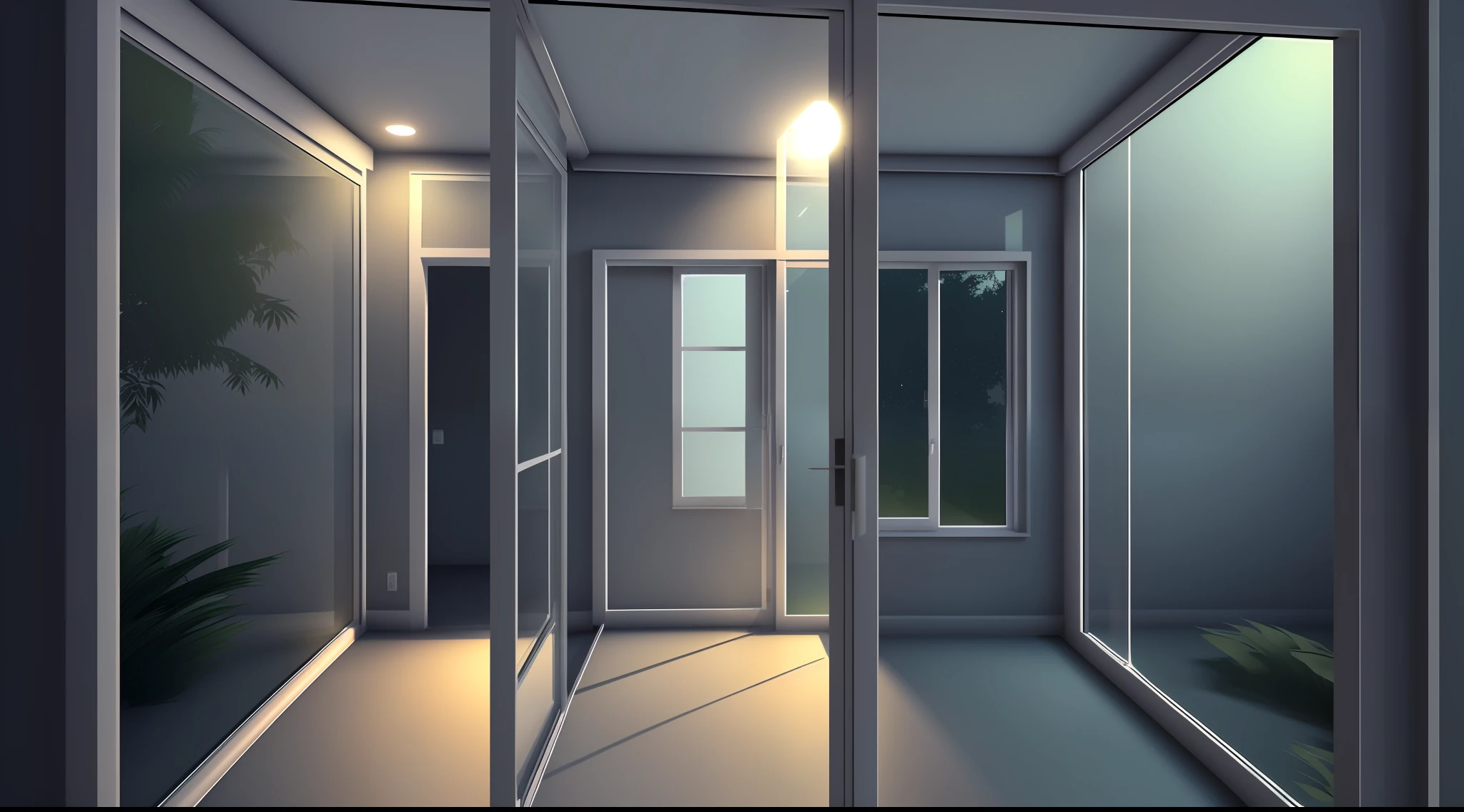 (Scary room:1.3, with setup:1.2, and transparent glass window:1.1) at night --auto --s2