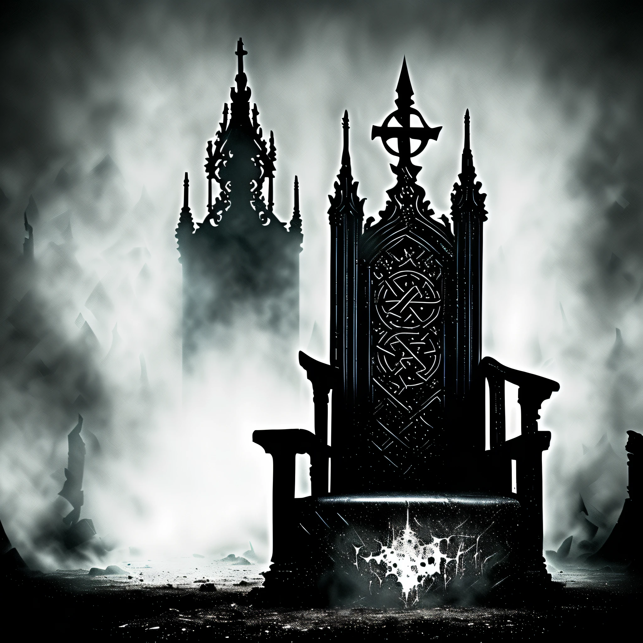 mystical, black, dark throne, occultism, ghosts