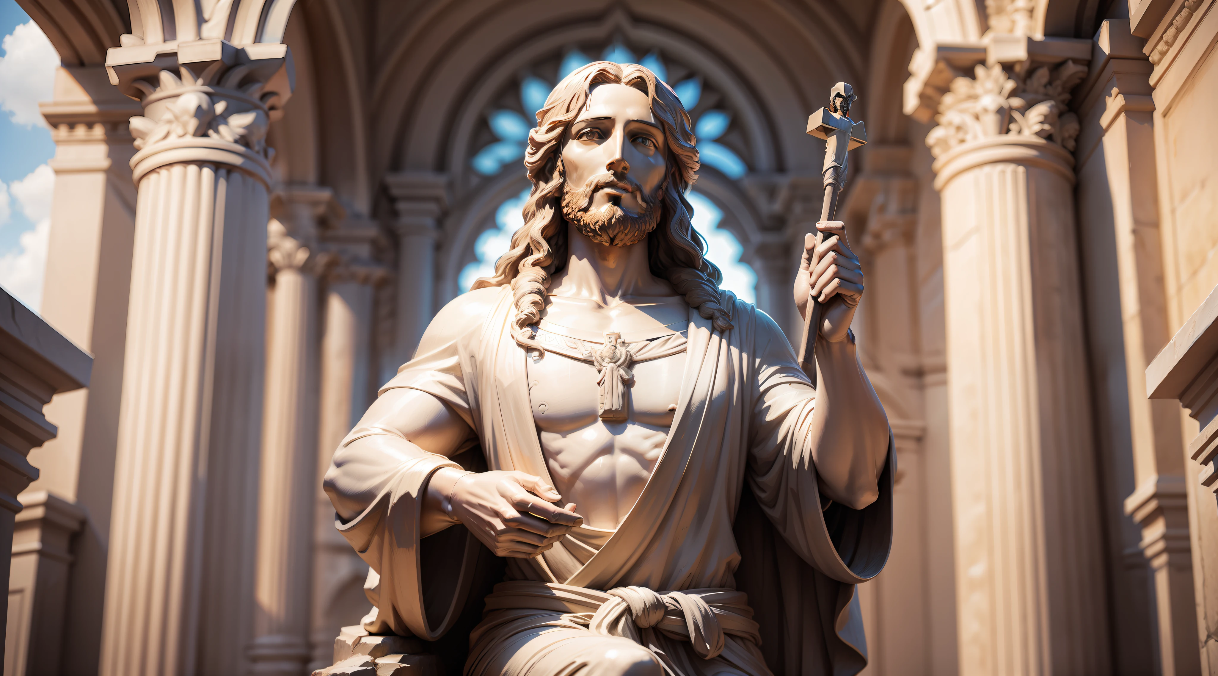 A statue of Jesus Christ --auto --s2