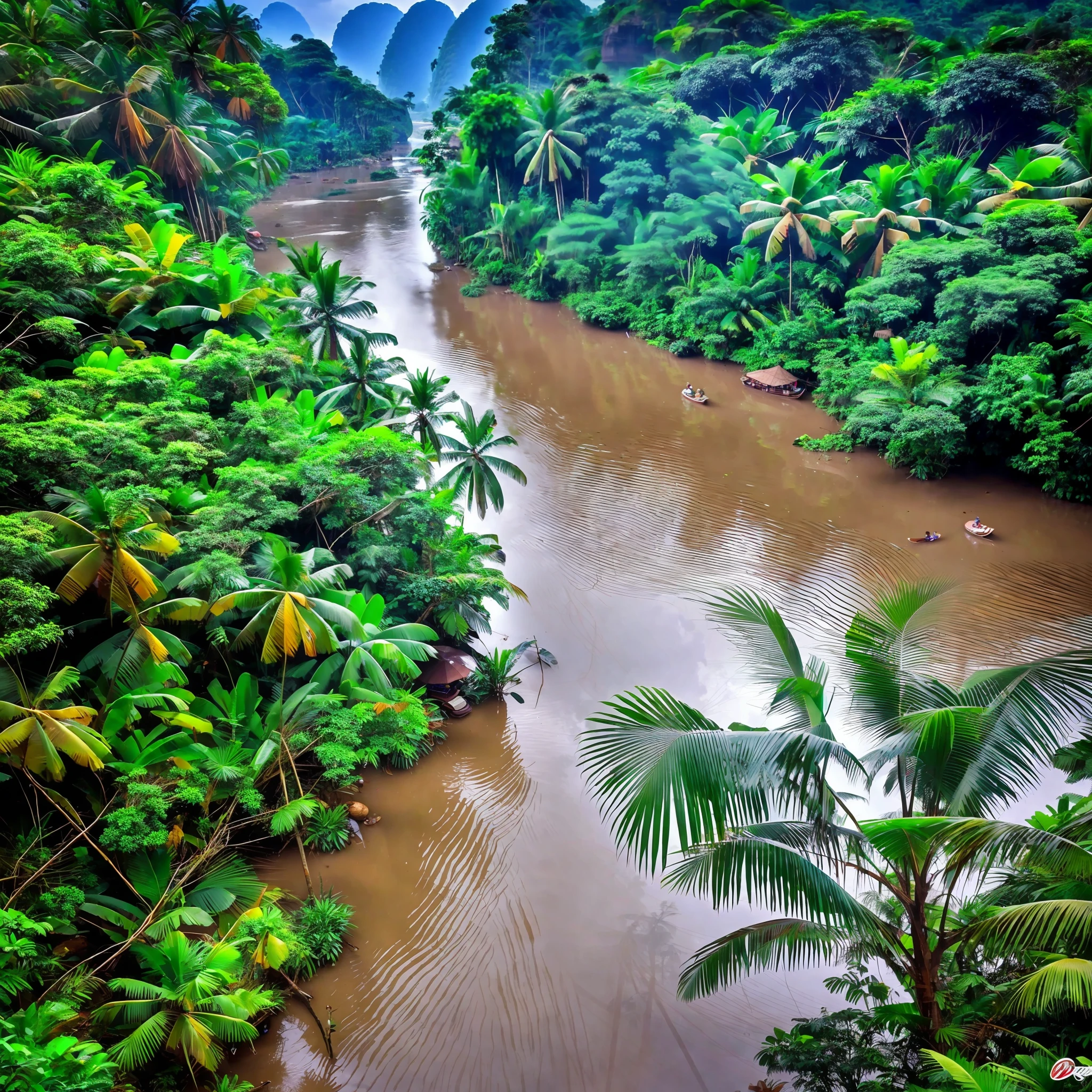 Pictures Vietnam In the jungle wide river Cloudy --auto --s2