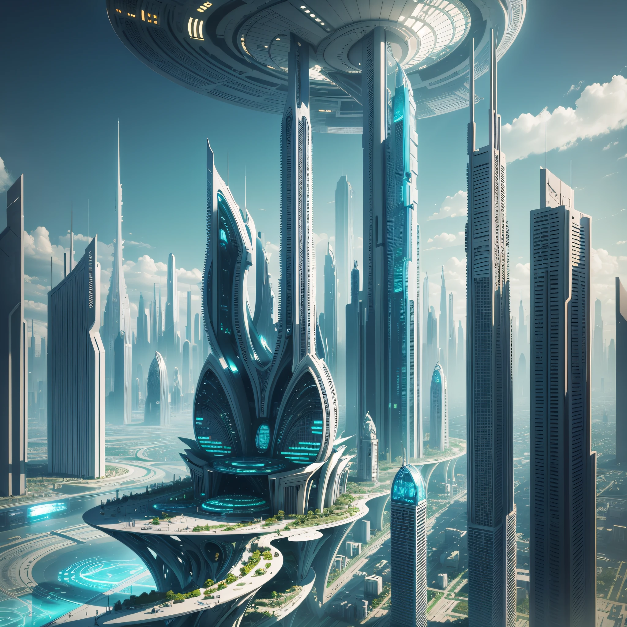 Futuristic city with ultra modern buildings and alien architecture --auto --s2