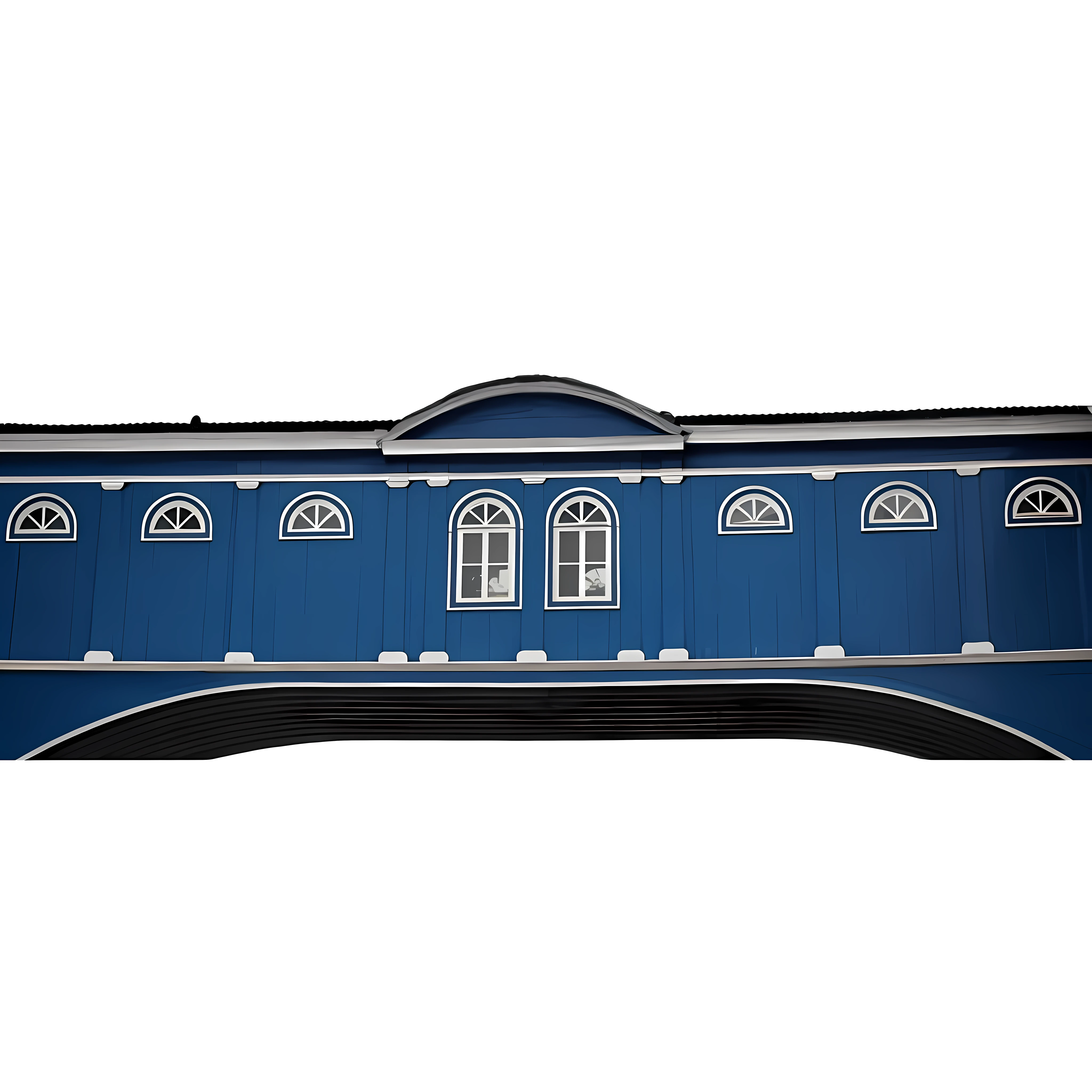 a close up of a blue building with windows and a clock, rounded roof, khedival opera house, seaside victorian building, saloon exterior, elevation view, biedermeier, very ornamented, an extremely detailed building, frontview, front side, extremly high quality, blue submarine no. 6, prussian blue, freddy mamani silvestre facade