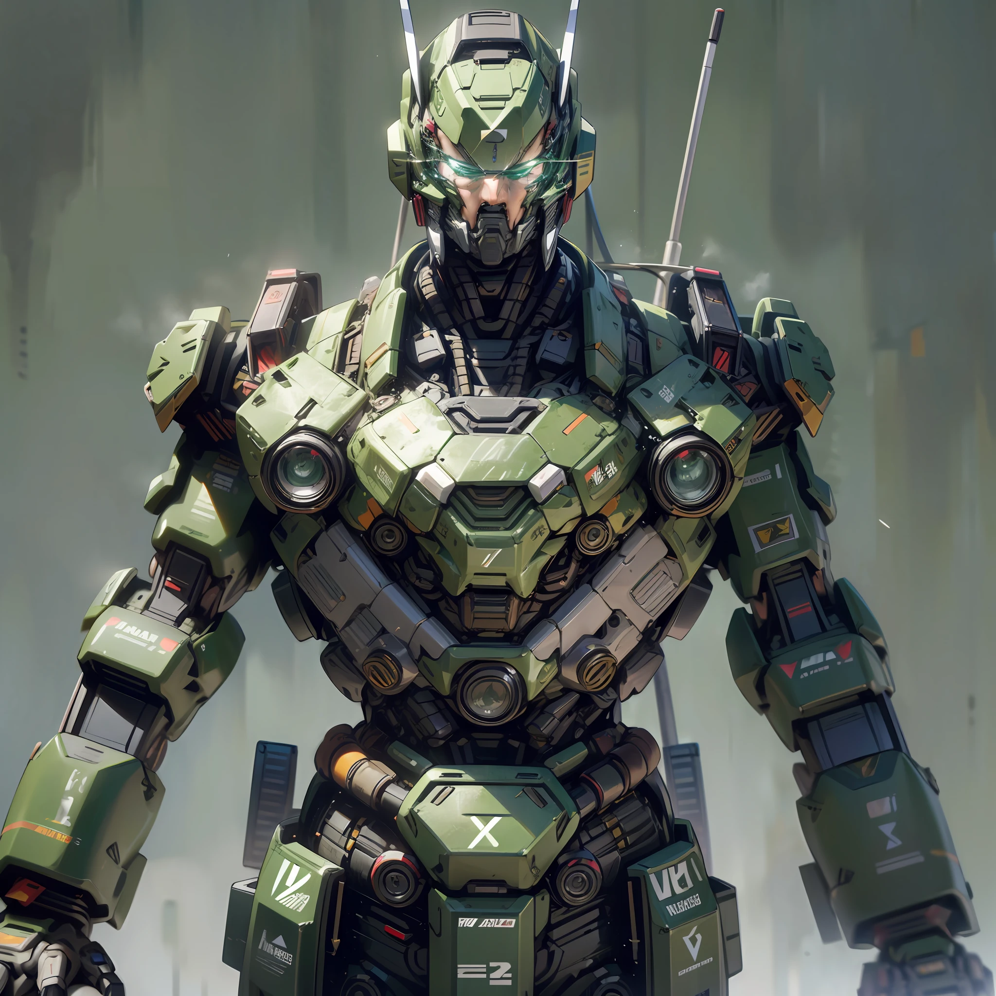 (8k, RAW photo, best quality, masterpiece: 1.2), (realistic, photo-realistic: 1.80)Transformers style robot, Brazilian, green eyes, Military, Brazilian amazon location, Brazilian army engineer weapon, strong --auto --s2