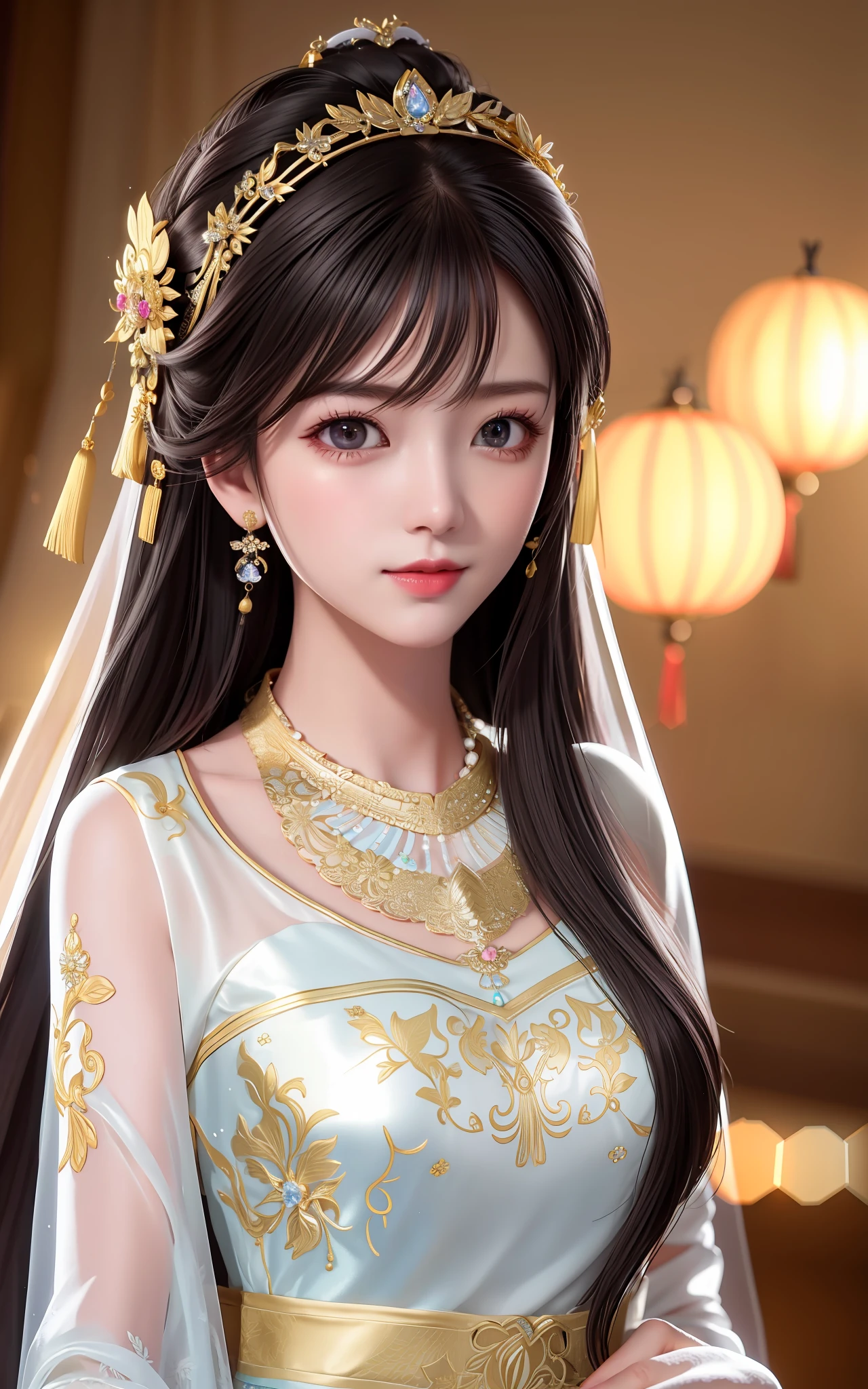 best quality, masterpiece, highres, 1girl,china wedding  dress,hair ornament,necklace, jewelry,Beautiful face,upon_body, tyndall effect,photorealistic, dark studio, rim lighting, two tone lighting,(high detailed skin:1.2), 8k uhd, dslr, soft lighting, high quality, volumetric lighting, candid, Photograph, high resolution, 4k, 8k, Bokeh