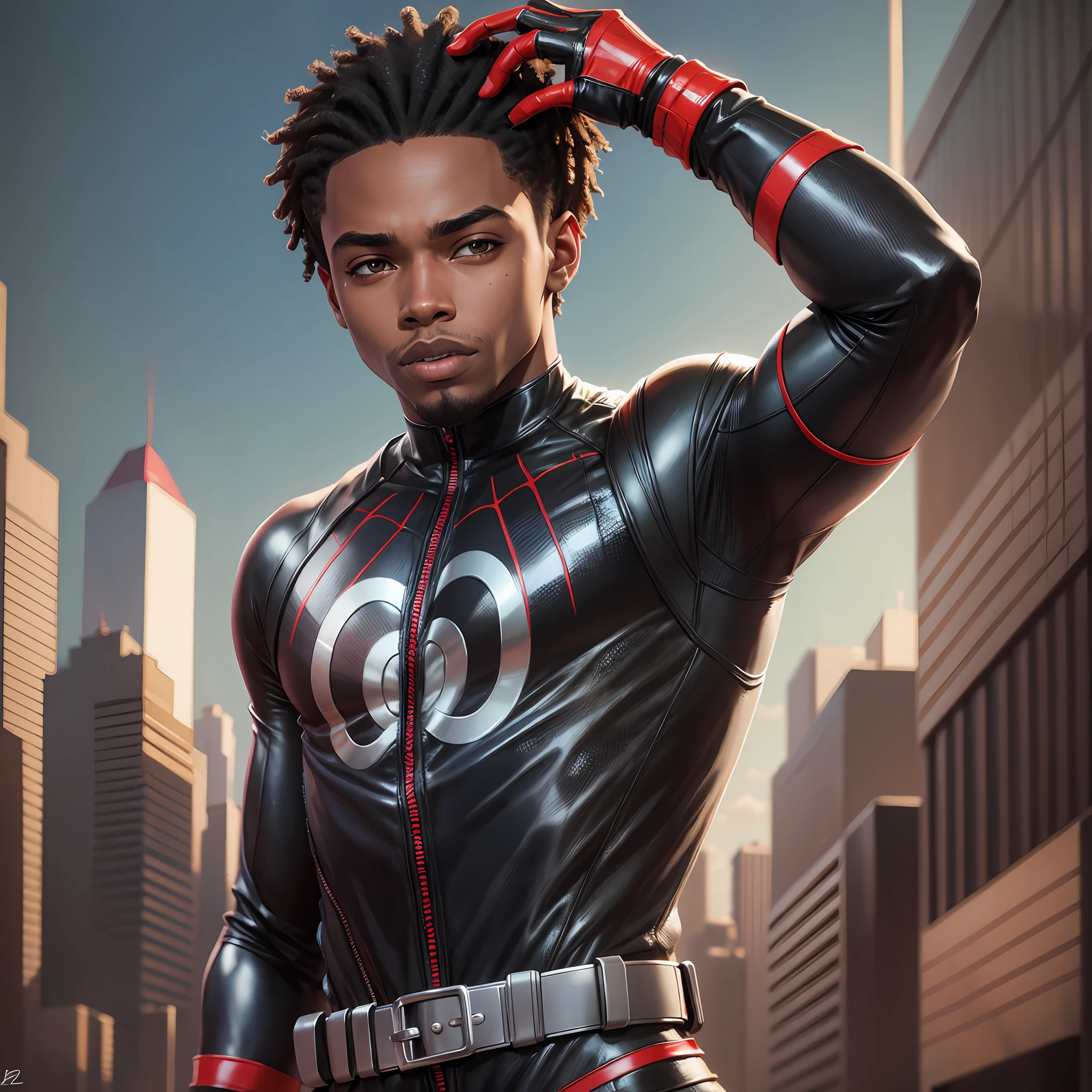 Black man dressed as Miles Morales --auto --s2