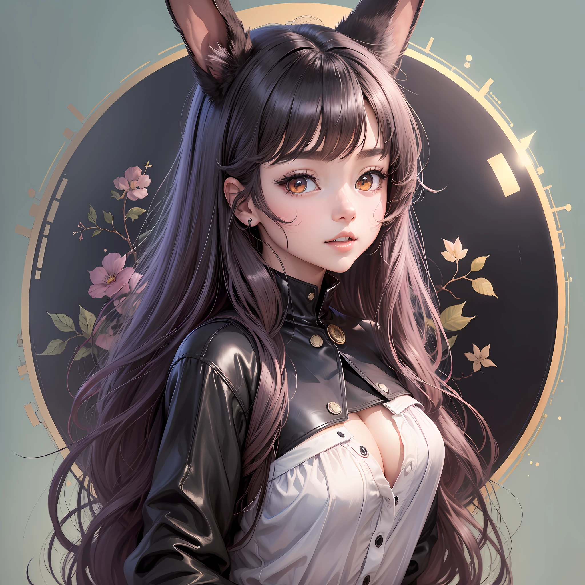 ((high quality)), ((masterpiece)), 8k, anime, black circle, rabbit, big teeth, (3307px x 4252px) --auto --s2
