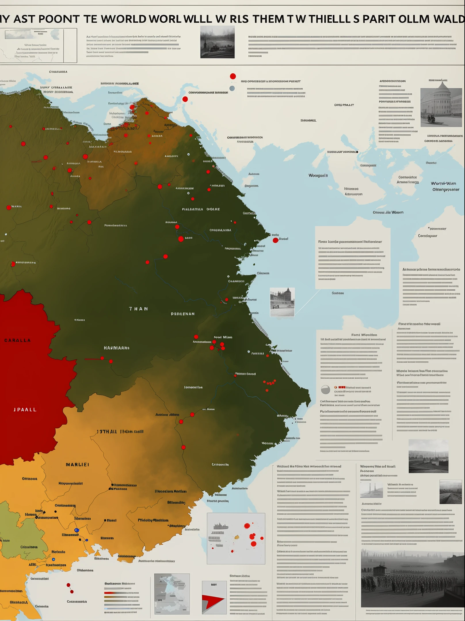Image briefly explaining key points of the first world war