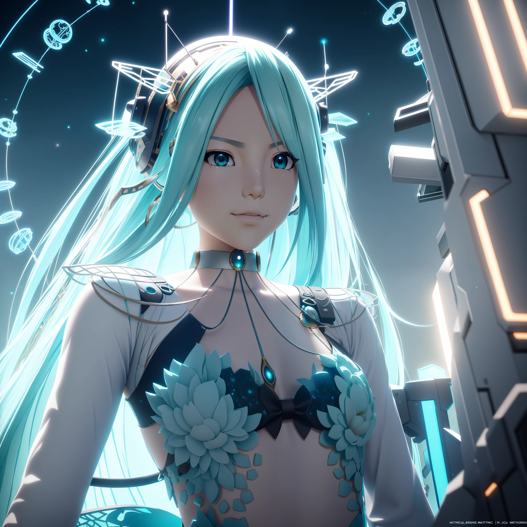 Hatsune Miku, makoto shinkai, ross tran, cosmic, intricate detail, cinematic, 8k, cel shaded, unreal engine, featured on artstation, pixiv