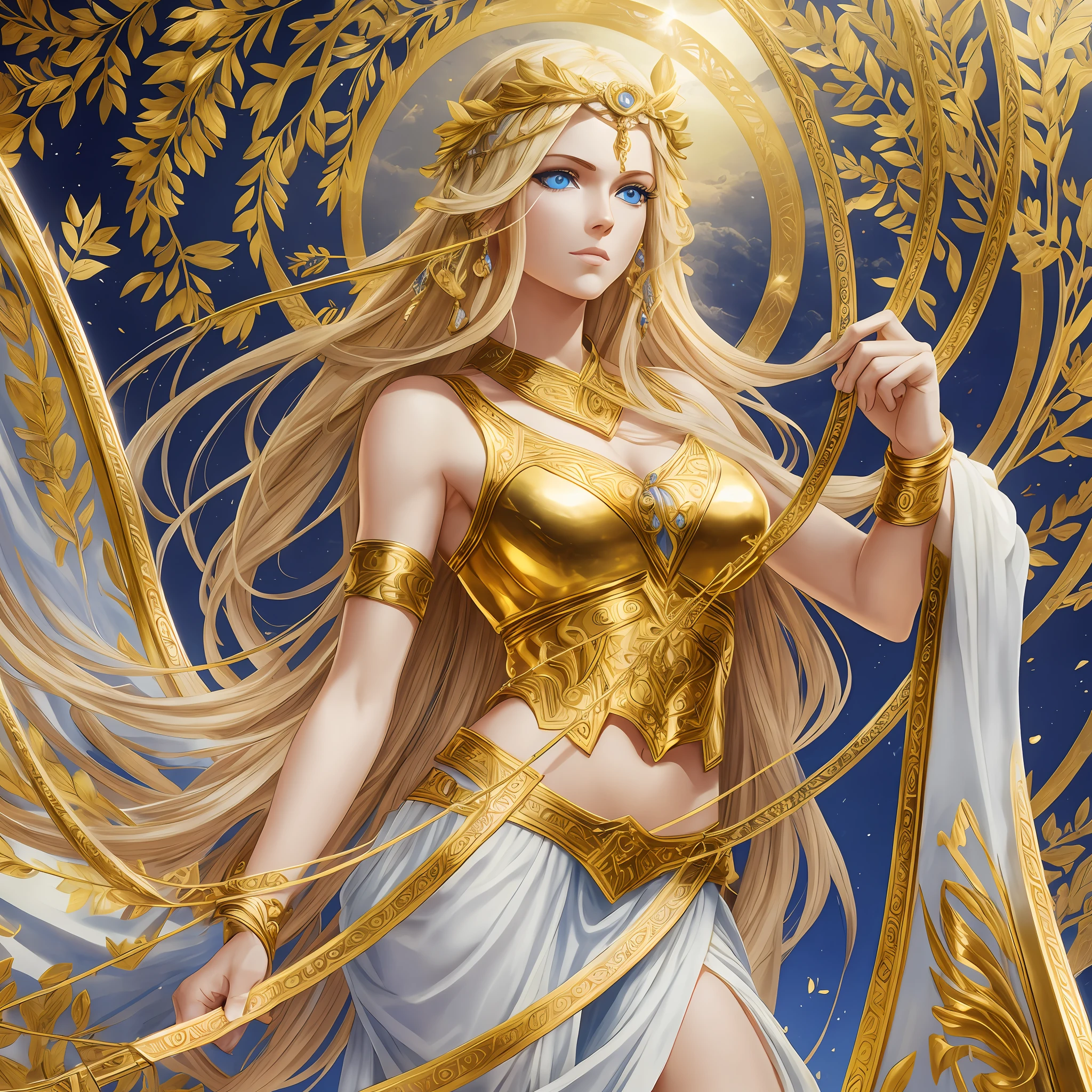 Super personality and super precise beautiful hand depiction, holding a bow