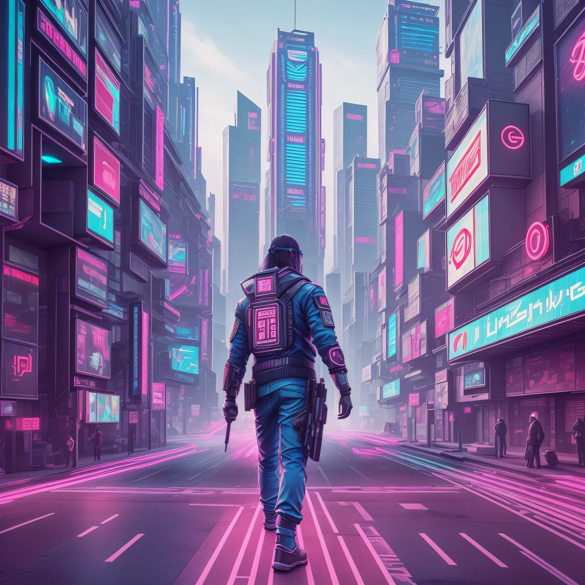 Cyberpunk, city, new logo, with chinoiserie, 8K, ultra-realistic --auto --s2
