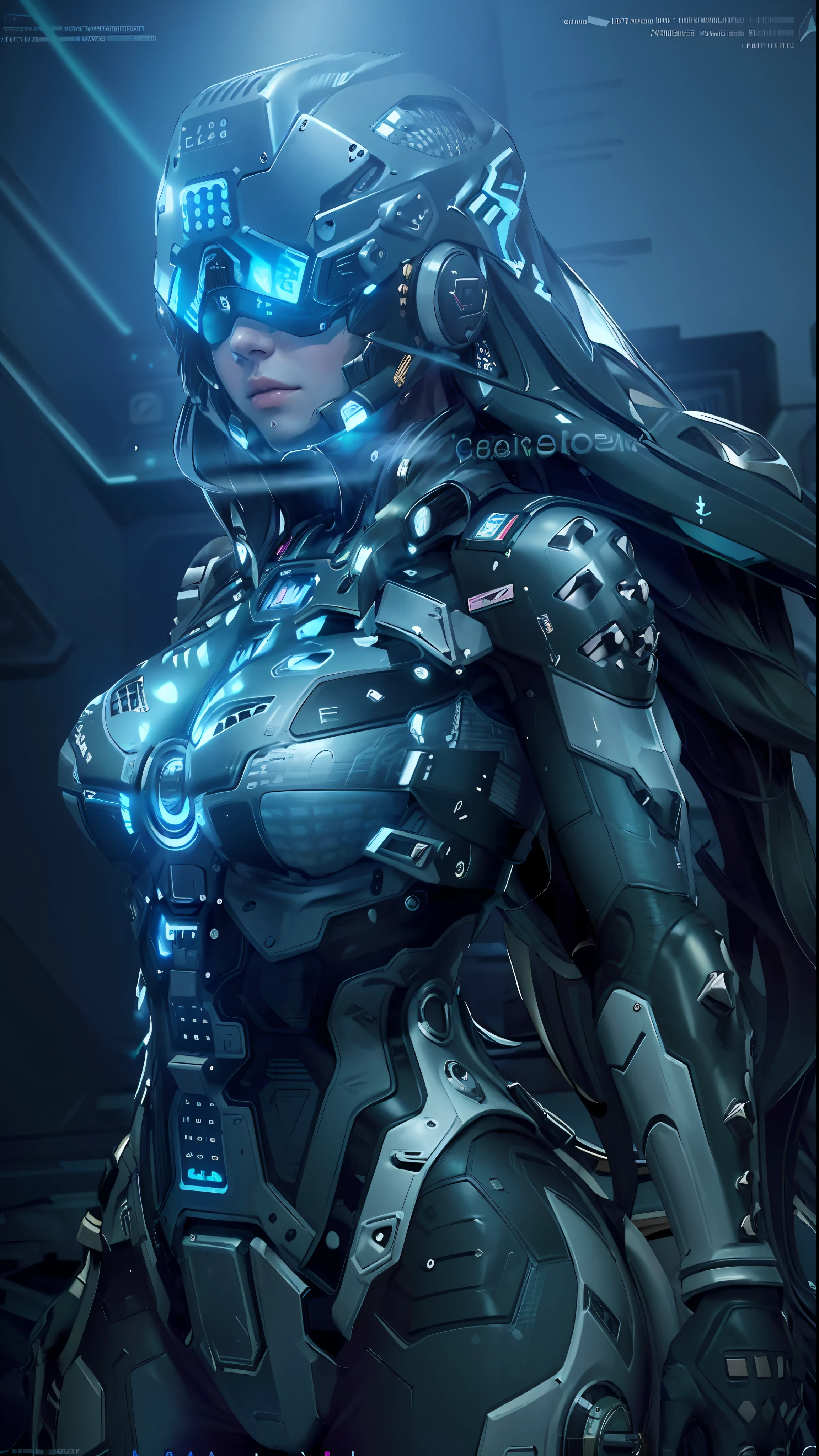 ((Best Quality)), ((Masterpiece)), (Very detailed: 1.3), 3D, rfktr_technotrex, Beautiful cyberpunk woman with fluffy hair invading computer terminal, computer server, LCD screen (display number), fiber optic cable, company logo, HDR (high dynamic range), ray tracing, NVIDIA RTX, super resolution, Unreal 5, subsurface scattering, PBR texture, post-processing, anisotropic filtering, depth of field, Maximum clarity and sharpness, multi-layered textures, albedo and specular mapping, surface shading, accurate simulation of light-material interactions, perfect proportions, octane rendering, duotone lighting, low ISO, white balance, rule of thirds, wide aperture, 8K RAW, high efficiency subpixels, subpixel convolution, luminous particles, light scattering, Tyndall effect