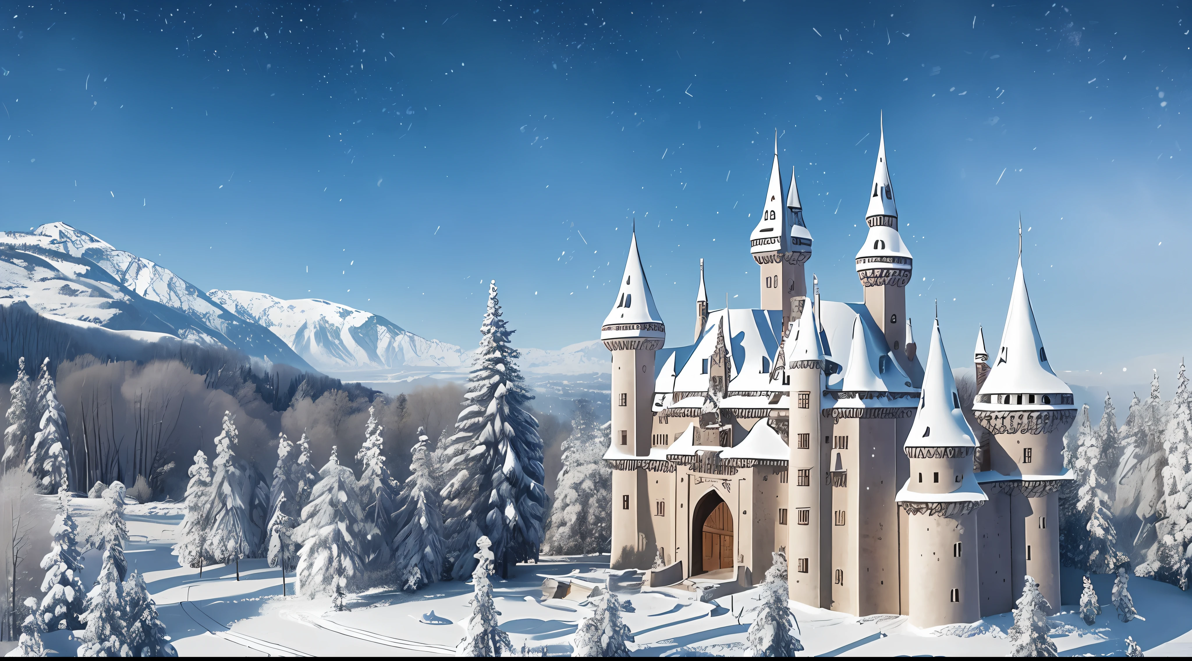 Castle in a snowy location --auto --s2
