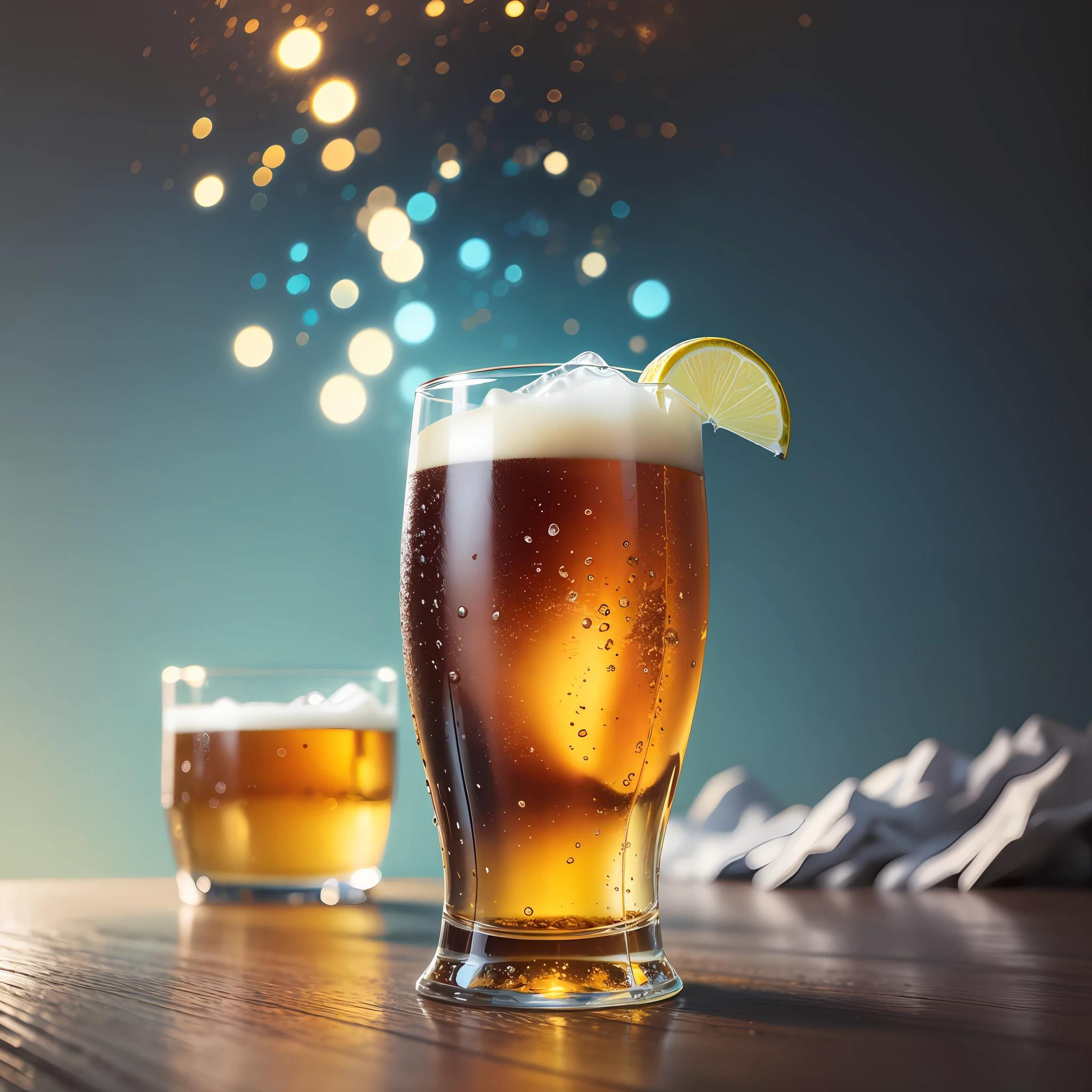 super realistic commercial photography of a super cold beer glass --auto --s2