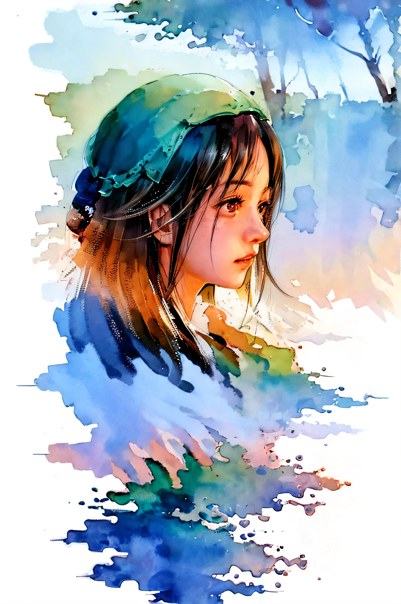 (upper body: 1.5),(white background:1.4), ((tachi-e)), original,(illustration:1.1),(best quality),(masterpiece:1.1),(extremely detailed CG unity 8k wallpaper:1.1), (colorful:0.9),(panorama shot:1.4),(full body:1.05),(solo:1.2), (ink splashing),(color splashing),((watercolor)), clear sharp focus,{ 1girl standing },((chinese style )),flower background,outdoors,rocks, looking at viewer, make happy expressions,soft smile,pure,beautyfull detailed face and eyes,beautyfull intricacy clothing decorative pattern details, black hair,black eyes,colorwater