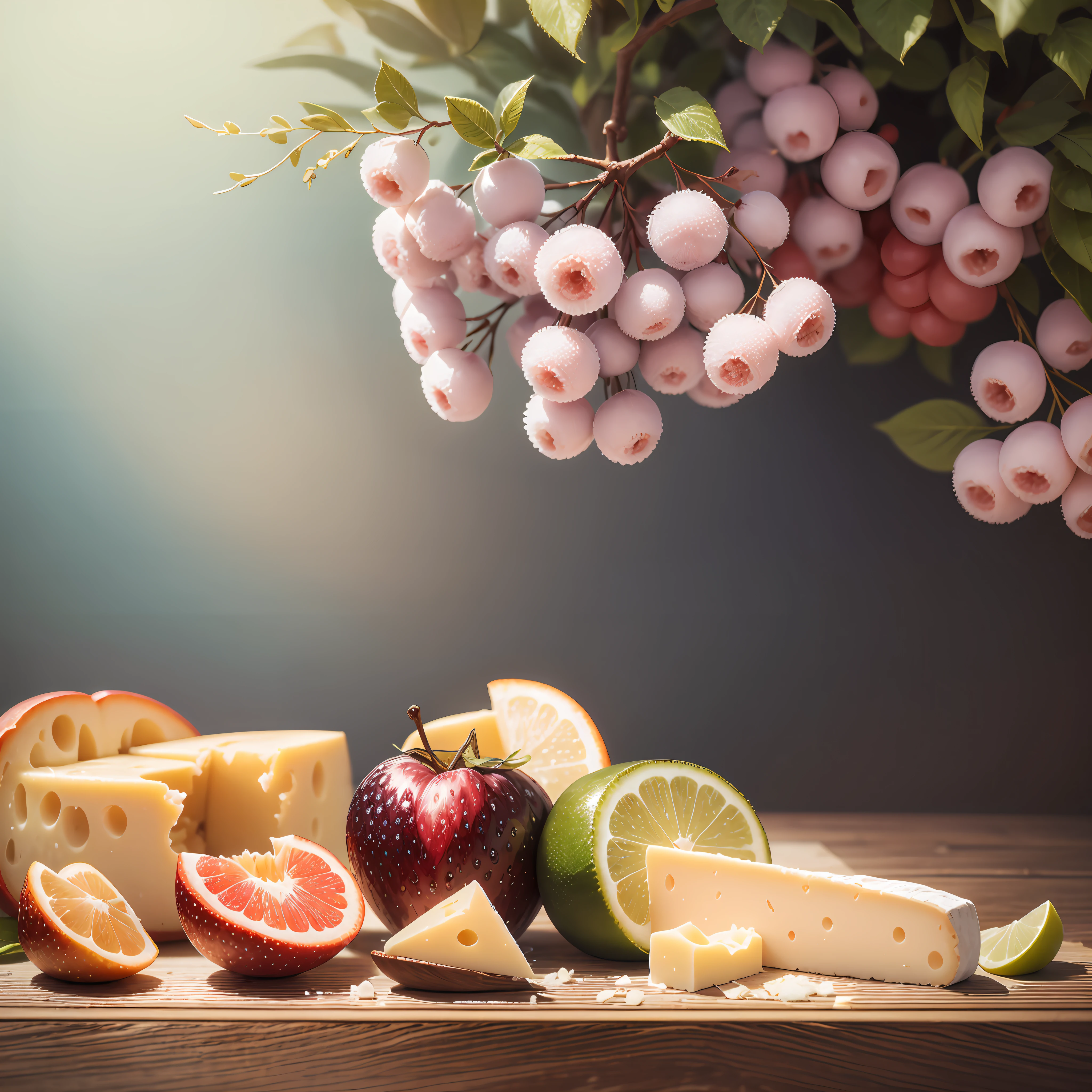 A beautiful day is born to travel, fruits, cheese and a kiss in the morning, clear light, peace makes me fly, I was 5 up and inside, I follow happy, hyper detailed, hyper realistic, hyper sharp, 32k, intricate, photorealism style --auto --s2