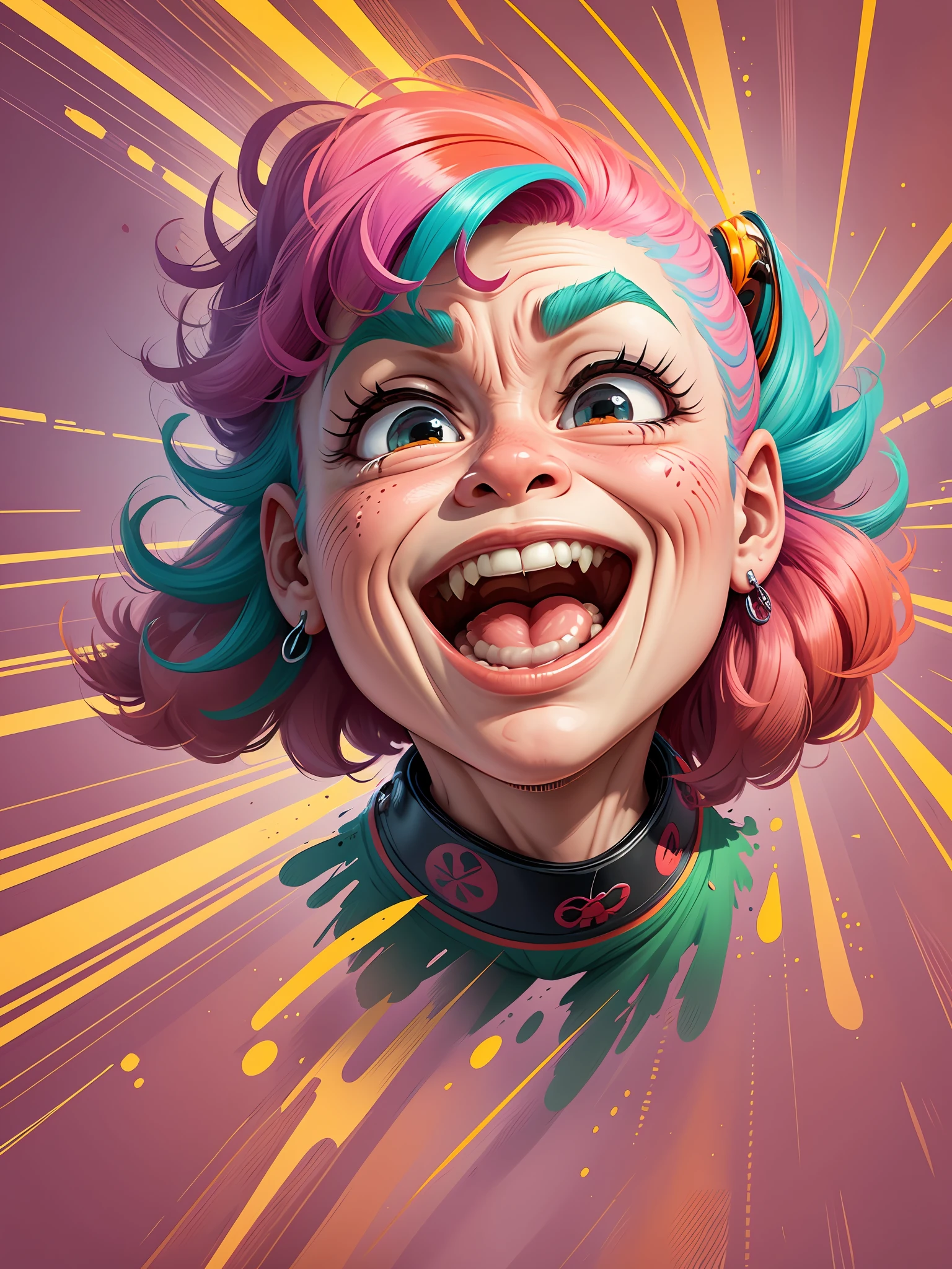Animated caricature with vibrant and exaggerated strokes, conveying humor and captivating expressions. Cartoon style with smooth texture and fun perspective. Rendering in vivid and dynamic colors --auto --s2