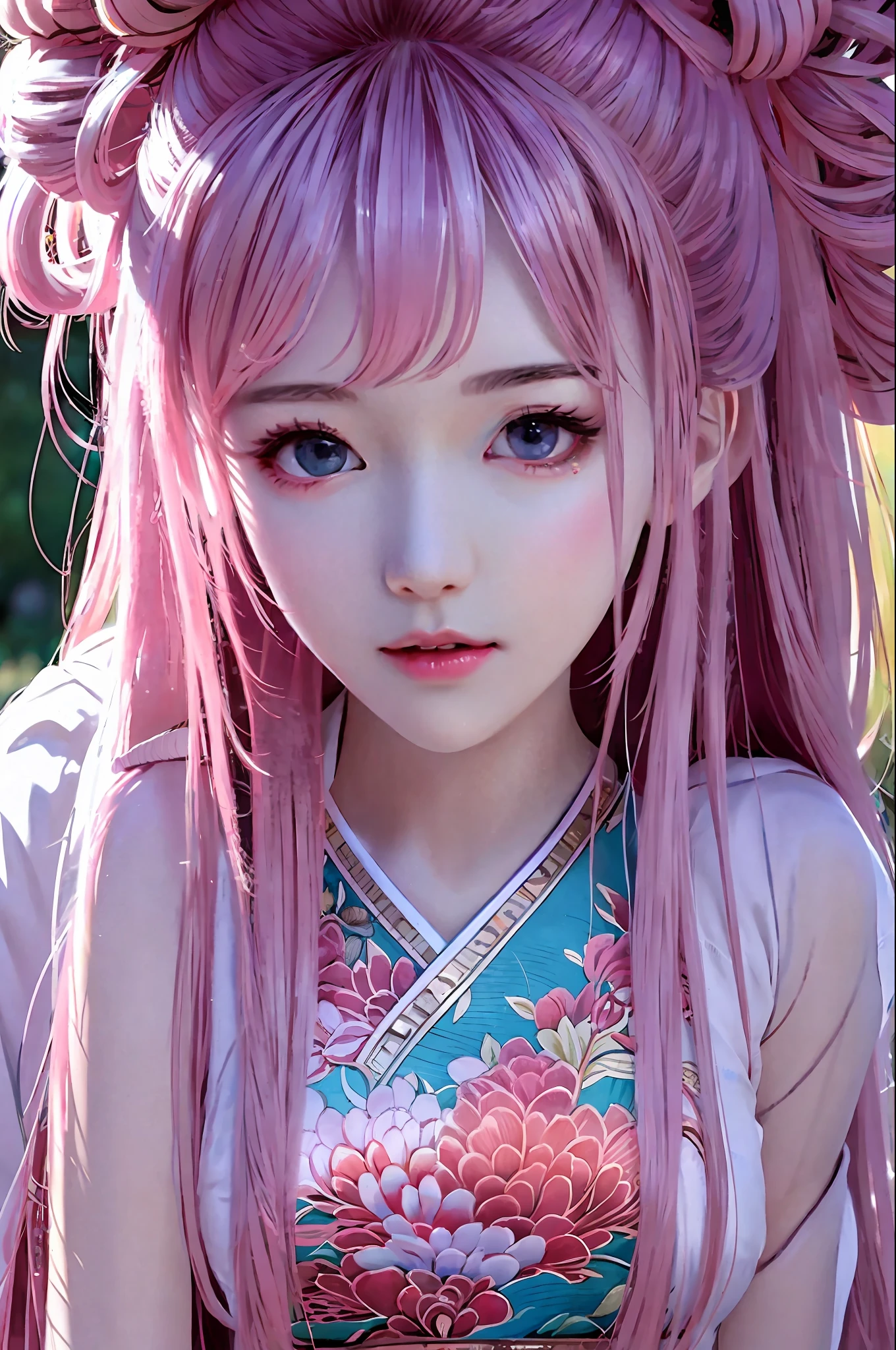 stechu,(white background:1.4), ((tachi-e)), original,(illustration:1.1),(best quality),(masterpiece:1.1),(extremely detailed CG unity 8k wallpaper:1.1), (colorful:0.9),(panorama shot:1.4),(solo:1.2), (ink splashing),(color splashing),((watercolor)), clear sharp focus,{ 1girl standing },((korean style )),flower background,outdoors,rocks, looking at viewer, make happy expressions,soft smile,pure,beautyfull detailed face and eyes,beautyfull intricacy clothing decorative pattern details, black hair,black eyes,colorwater