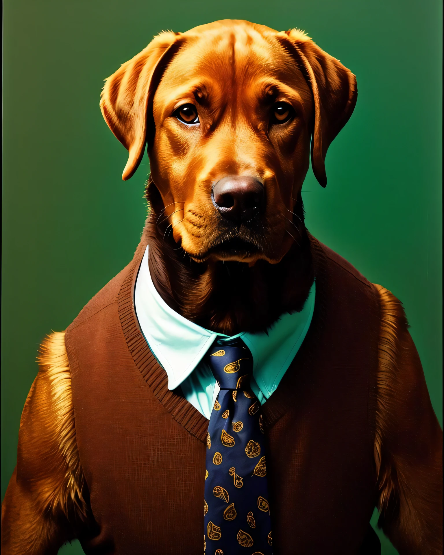 photo of a real life labrador lawyer
highly detailed intricate, photorealistic analog style photograph
by Volkan Baga and Nan Goldin