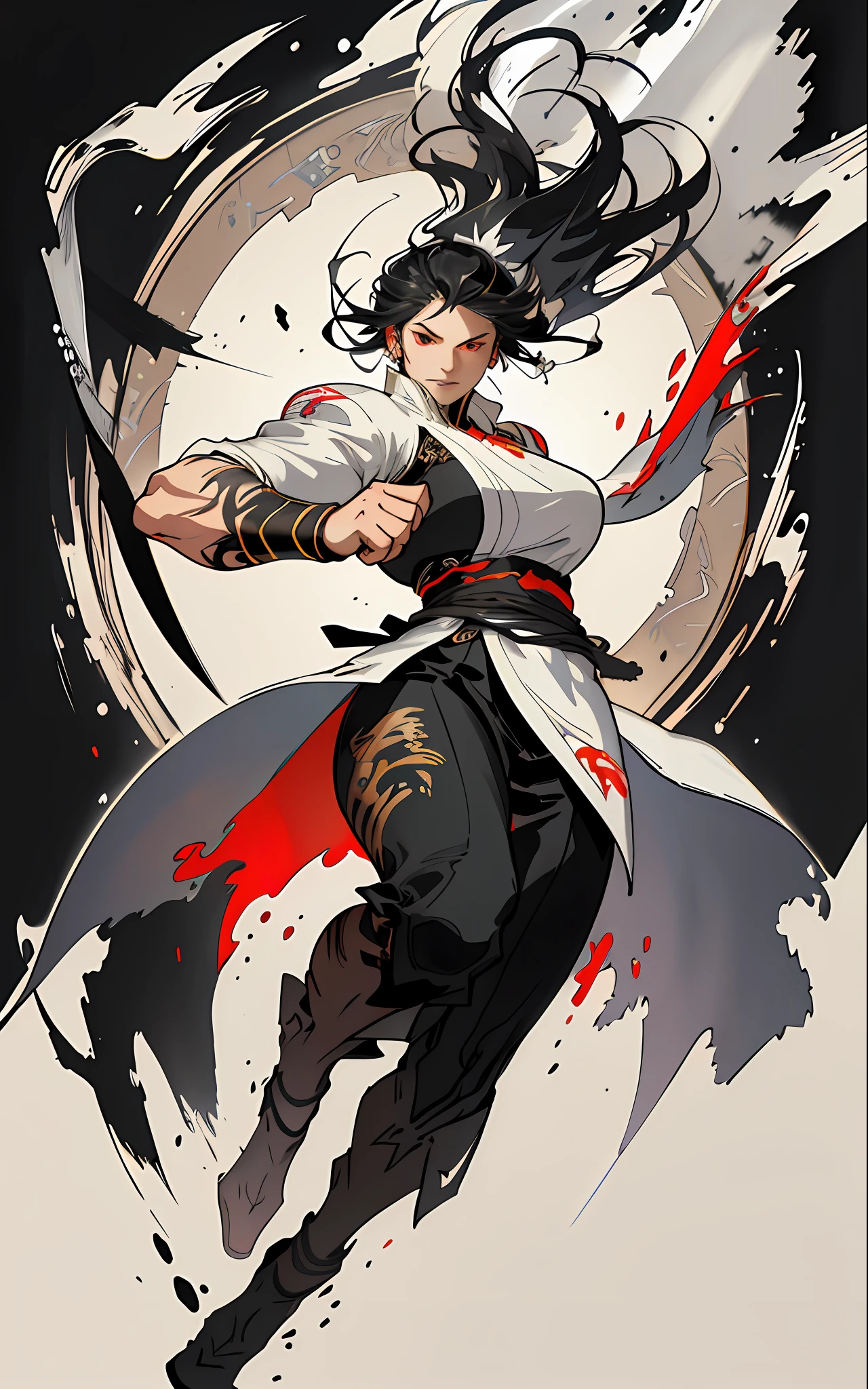 ::Kennedy and Daniel Sampere::2.0 Anime Gacha summon illustration style, tatoon style, comic book style, , beautiful woman with ultra detailed long hair and in various full-body attack poses, (beautiful and clear background: 1.2),, fantastic paintings, graffiti style, flowers, highly detailed eyes, a t-shirt or dress with a white blouse underneath, with both fists in fighting position, and bracelets, fighting an enemy, with long black hair, stained glass color, outside, vibrant, alphonse mucha style, fantastic paintings by Joe Madureira, high quality, art, ashley graham Beautiful woman with long red hair, freedom, soul, digital illustration, comic style, perfect anatomy, centered, approaching perfection, dynamic, highly detailed, watercolor painting, artstation, concept art, smooth, s (masterpiece, extremely_detailed_CG, 8k_, white hair, }, {extremely detailed}, Bgirl has short black hair and red eyes