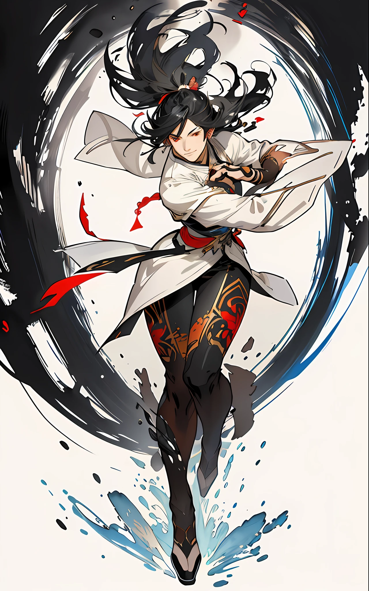 ::Kennedy and Daniel Sampere::2.0 Anime Gacha summon illustration style, tatoon style, comic book style, , beautiful woman with ultra detailed long hair and in various full-body attack poses, (beautiful and clear background: 1.2),, fantastic paintings, graffiti style, flowers, highly detailed eyes, a t-shirt or dress with a white blouse underneath, with both fists in fighting position, and bracelets, fighting an enemy, with long black hair, stained glass color, outside, vibrant, alphonse mucha style, fantastic paintings by Joe Madureira, high quality, art, ashley graham Beautiful woman with long red hair, freedom, soul, digital illustration, comic style, perfect anatomy, centered, approaching perfection, dynamic, highly detailed, watercolor painting, artstation, concept art, smooth, s (masterpiece, extremely_detailed_CG, 8k_, white hair, }, {extremely detailed}, Bgirl has short black hair and red eyes