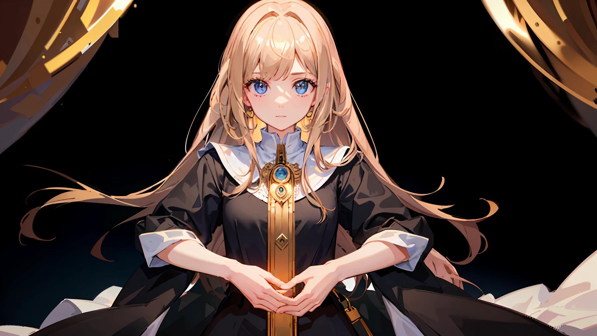 (Highest picture quality),(Master's work),(ultra-detailed),1girl, gold