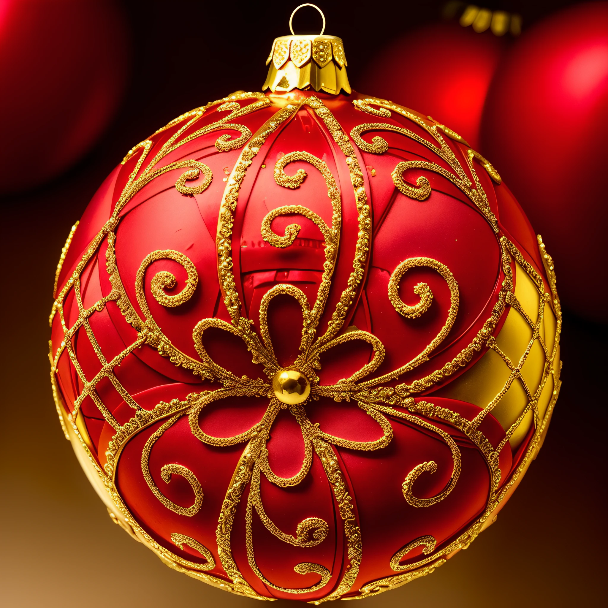 a close up of a red and gold christmas ornament, filigree ornaments, hyper detailed ornament, decorated ornaments, detailed ornaments, gold and red filigree, decorative ornaments, intricate ornaments, ornament crown, intricate ornament, ornamented, intricate ornament halo, very ornamented, ornaments, elegant intricate, intricate fine ornaments, ornate decoration, red and golden color details --auto --s2