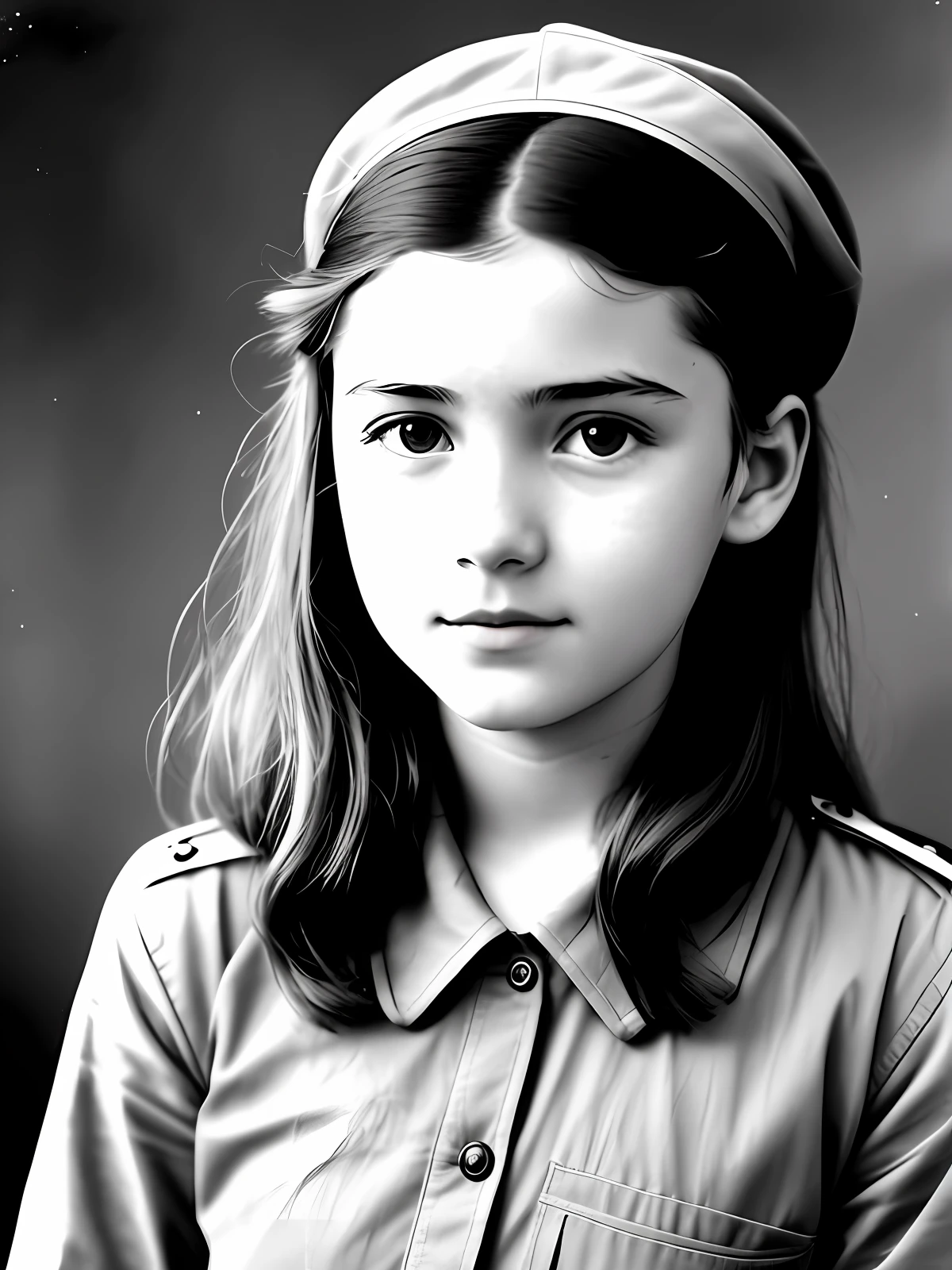 Create an image of a 16-year-old girl at the time of World War 2