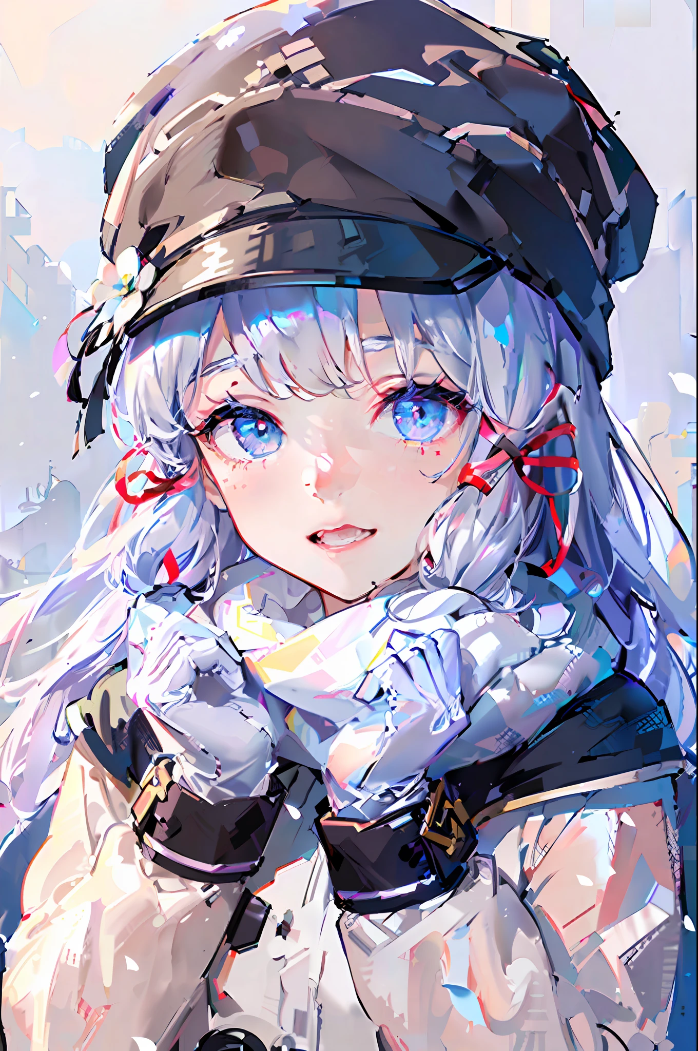 (Highest Quality), (Masterpiece), (Super Detailed), (Eye Detail: 1.0), (Lens Flare: 1.0), (Movie Poster: 1.0), (Tarot Border: 1.0), Portrait Center,(Closeup:1.0),(Negative Space:0.8),(Negative Space:1.6),(Solo),(Floating Colorful{Wind|WaterMagic|Ink|Crystal|Ice|Fire|Flame|Lightning|Net|Rock |sand|particles|sparks|blood}: 1.0), (lots of colorful {soap bubbles|clouds|thorns|spikes|vines|electricity|spiral|halo|wings|tattoo|cube|octahedron}: 1.0), (float {red|green|blue|light green|purple|yellow|black|white|gray|pink|orange|lime} {ribbons|feathers|particles|blades|droplets|snowflakes|softballs}:1.0),( {Crystal|Ice|Fire|Fire|Wind|Water|Earth|Stone|Space|Music|Soundwave|Vortex} {Magic|Wings}: 1.0), ({raytraced, glow|dappled sun, rays, caustics| Night, dark theme|mysterious, weird|easy-going, soft}:1.2), ({colorful|iridescent|multicolored}:1.0),(beautiful and detailed light: 1.0),({forward lean|backward|rolling|} :1.2),{ (smile: 1.0)|(smirk: 1.0)|(cool expression: 1.0)}, ({small|small||lips, eyelashes}:1.0),{(open mouth: 1.0)|(shut up :1.0)| },({eyelash|eye shadow||}),{one eye closed|||},({red|green|blue|aqua|purple|yellow|black|white|grey|pink|orange |lime} hair:1.4 ),({short|long|medium}hair:1.0),({from below|from above|from the side|from the back|facing the viewer}:1.3),(halo:1.3),( Head tilt: 1.0), (dynamic pose: 1.1), (asymmetrical hair: 1.2), ({red|green|blue|aqua|purple|yellow|black|white|grey|pink|orange|lime} { armor|dress|collared shirt|suit|outfit }:1.0),({formal|military uniform|technical outfit|urban style|casual, casual wear|fantasy, magician|wild, tribal|sci-fi, futuristic}),({ plaid skirt|tiered skirt|puff dress|tights|pants|shorts}),({red|green|blue|aqua|purple|yellow|black|white|grey|pink|orange|lime} {eyes|eyes|pupils }:1.4),{(forehead:1.5),Asymmetrical bangs|slanted bangs|growth hair|flat bangs|swept bangs},{single eye bag|ponytail|high double ponytail|||},{straight hair|wavy hair |Drill hair||},{long coat|suit jacket|cloak|sweater|tie||},{(floating cl